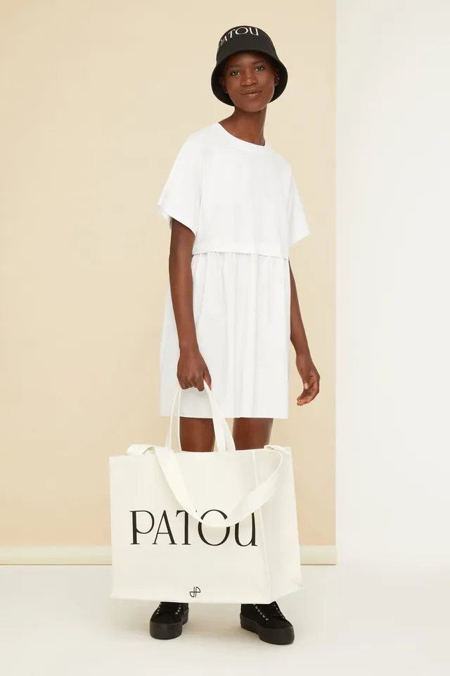 Patou JE0439992001W mini robe coton bio blanche