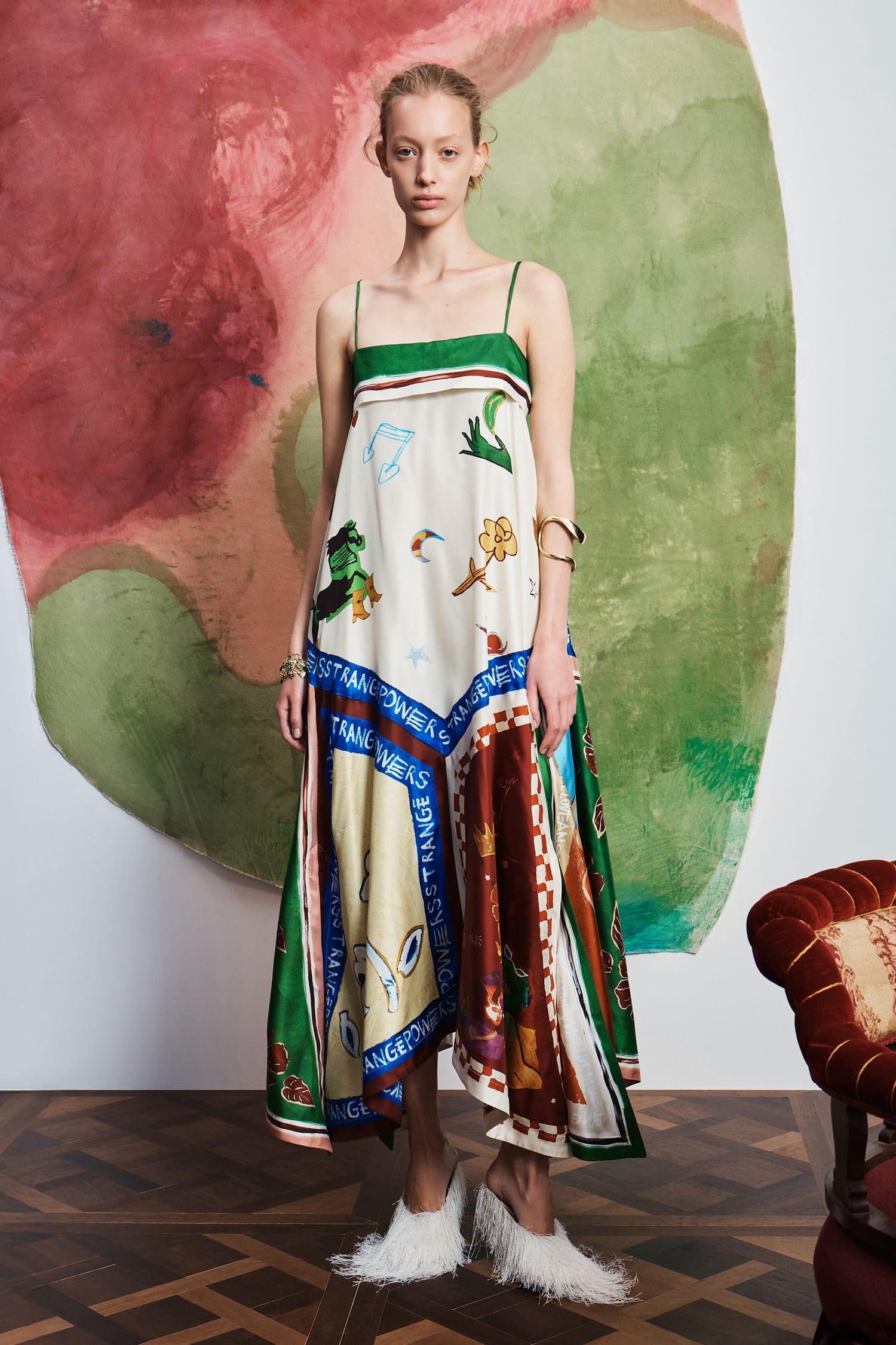 Alemäis Tangible Love robe midi soie bretelles