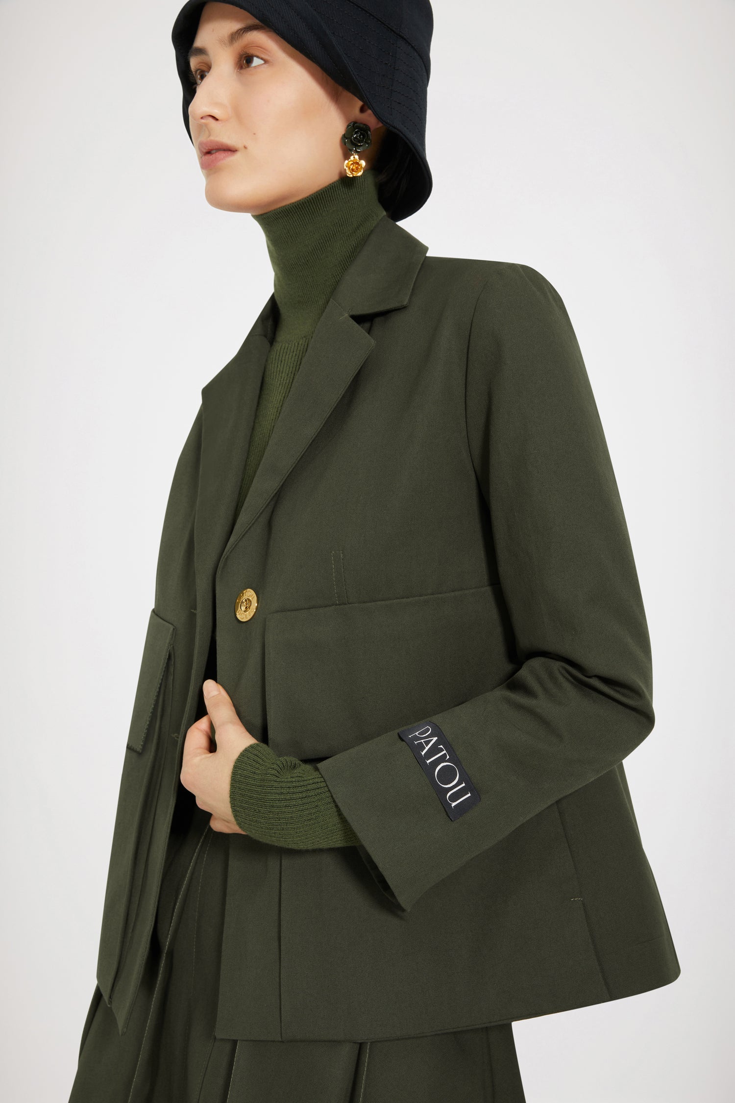 Patou H22JA0250124752W veste vert coton bio 34-44