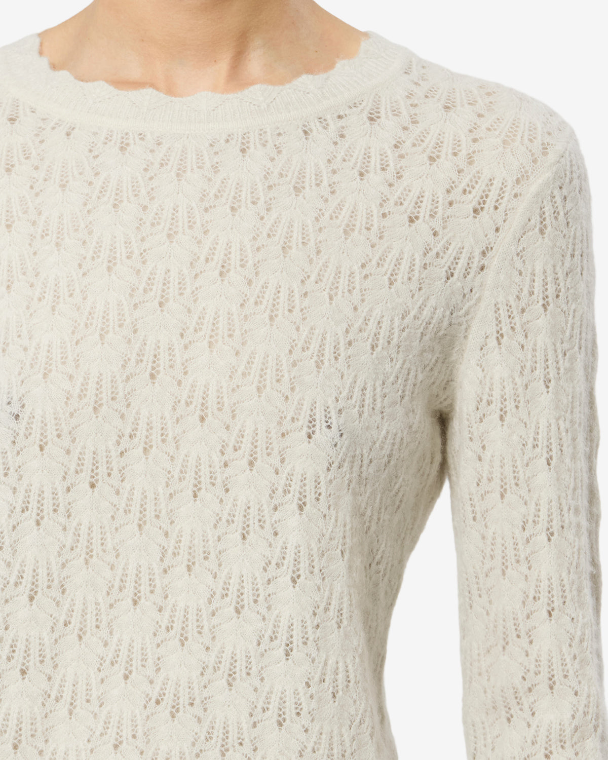 Isabel Marant Obeline pull alpaga écru