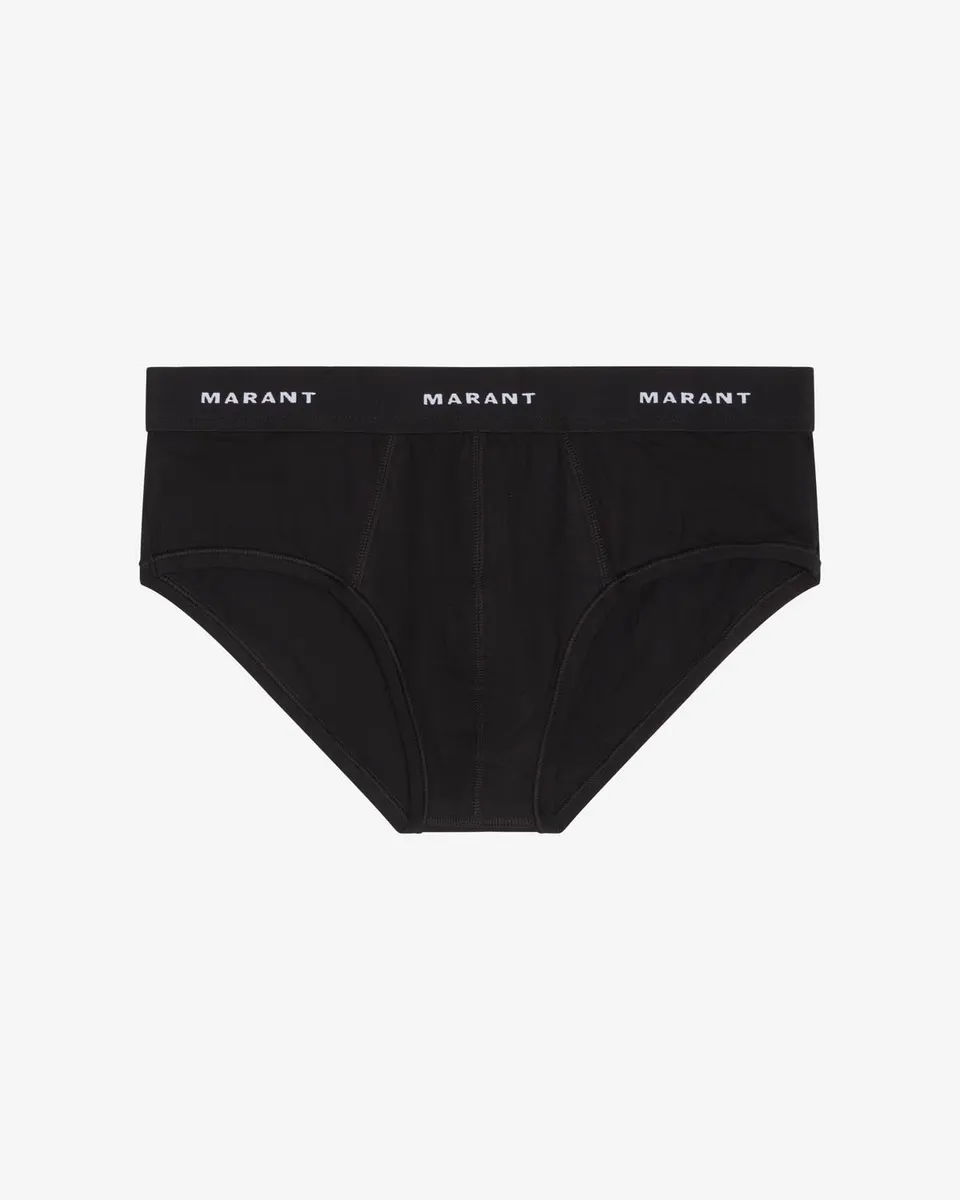 Isabel Marant Benji slip taille élastique logo noir