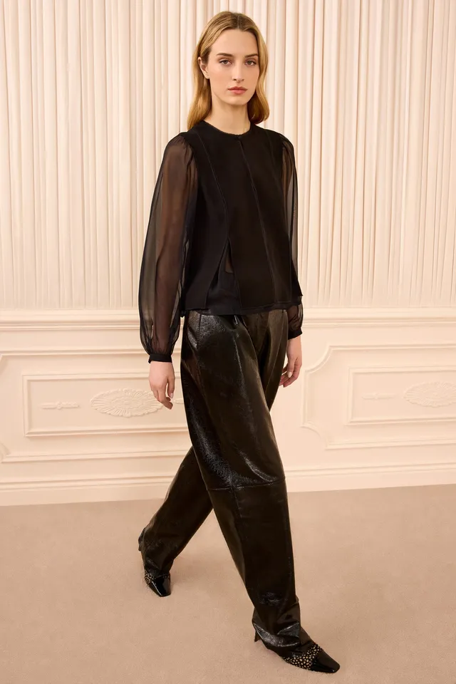 Ulla Johnson Lucette Blouse Noir viscose fluide