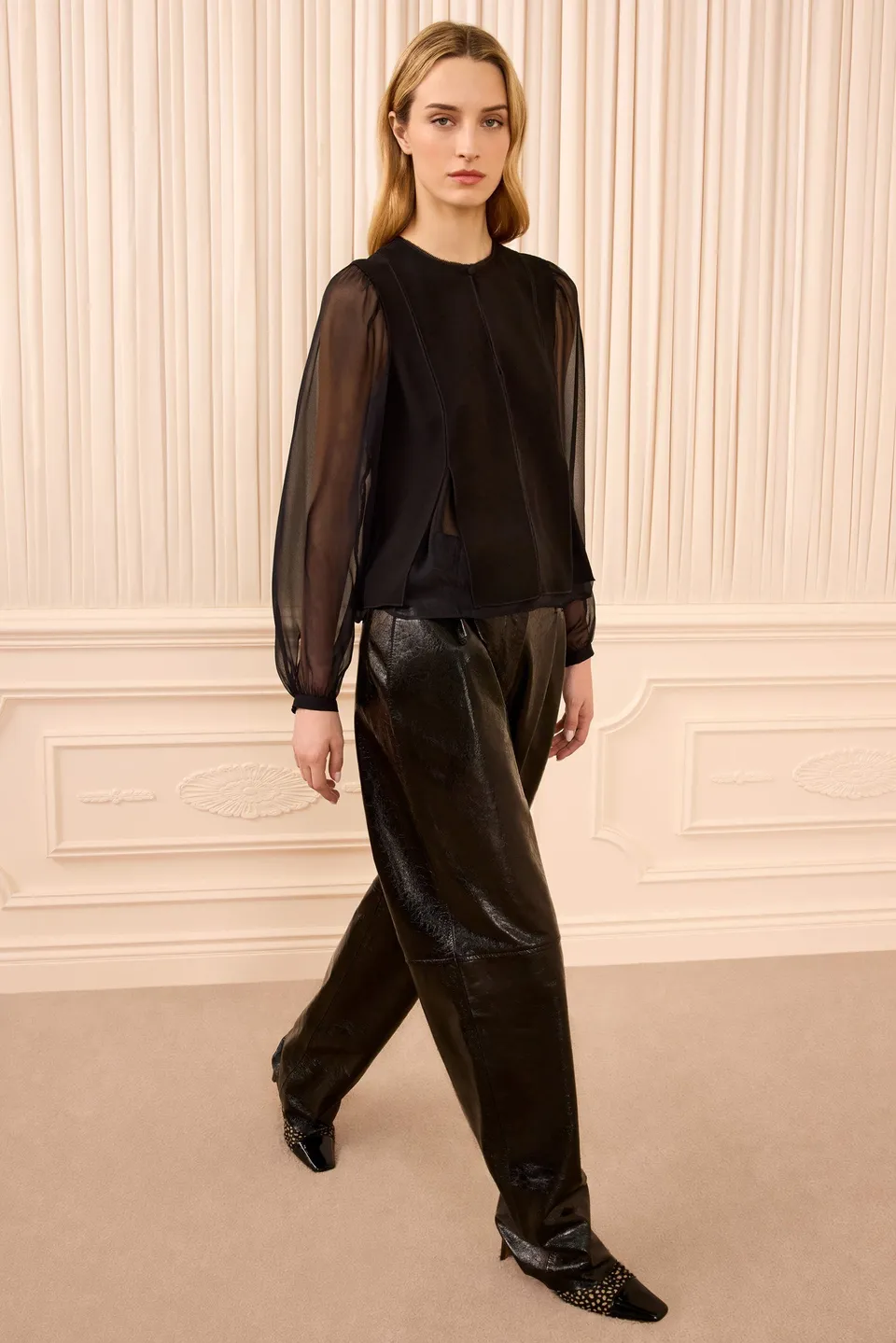 Ulla Johnson Lucette Blouse Noir viscose fluide