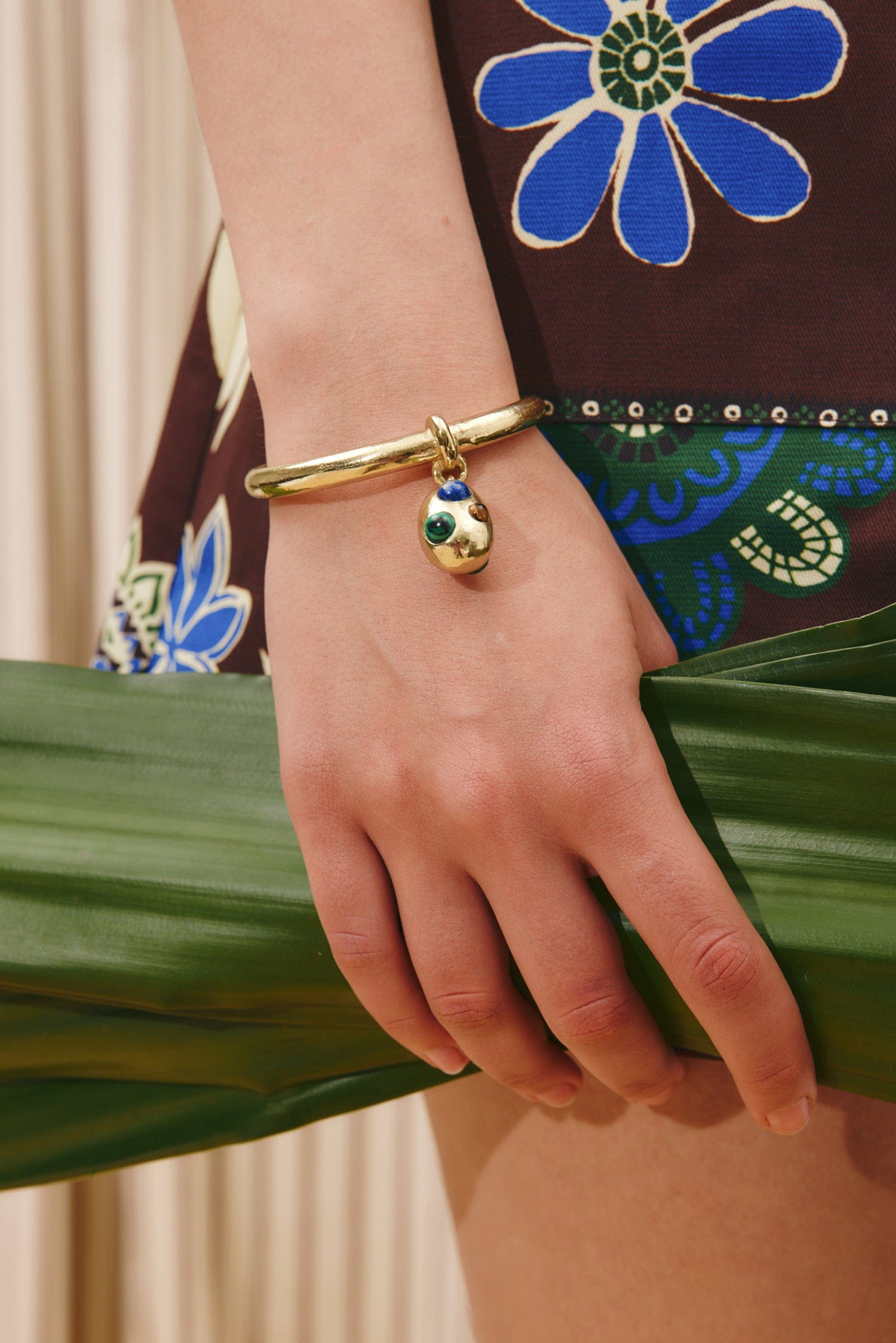 Alemais Jem Rainbow Stone Egg Drop Bangle bracelet pierres