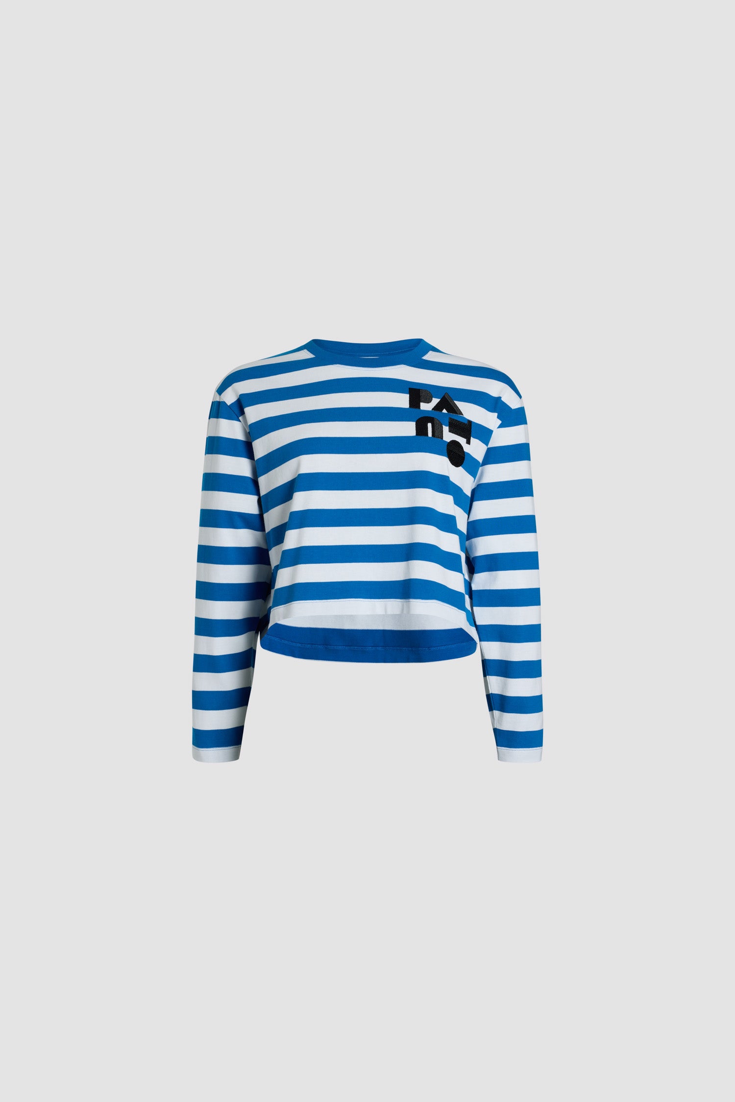 Patou JE123 top cropped bleu marinière coton bio