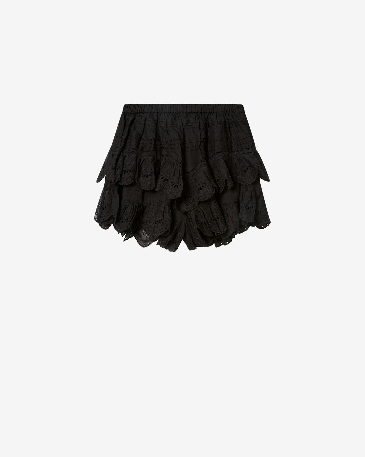 Isabel Marant Jocadia short noir dentelle coton bio