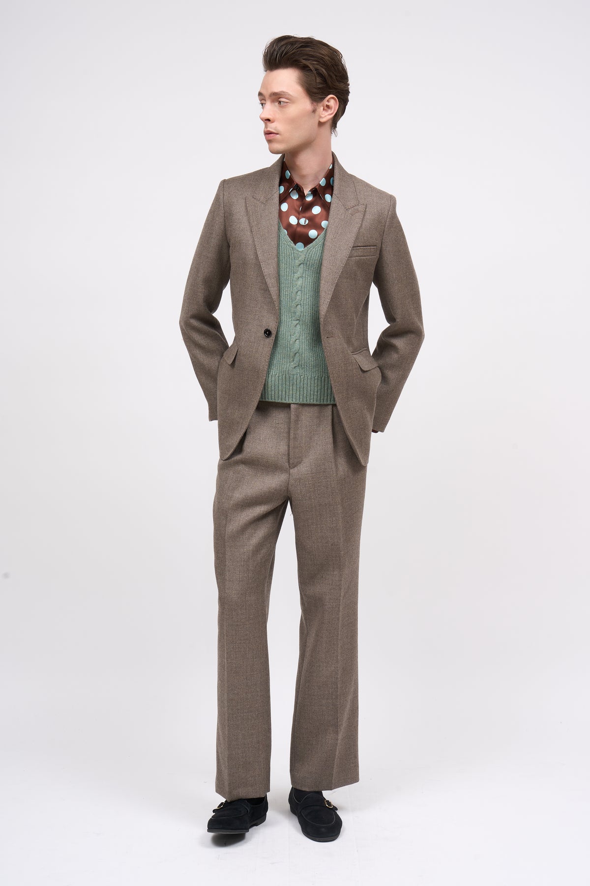PAUL & JOE Gaetan pantalon droit laine teint en fil France
