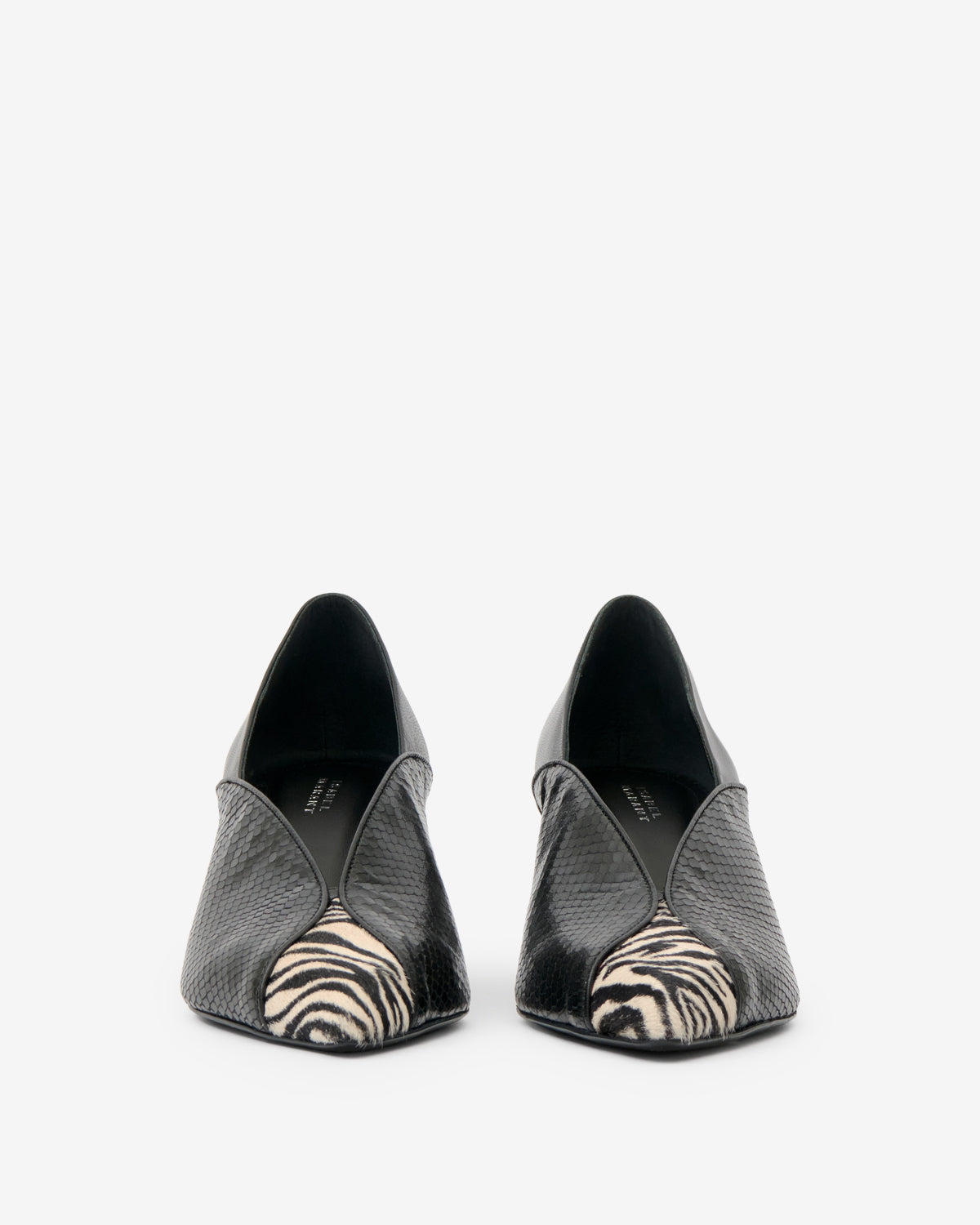 Isabel Marant Ilou escarpins cuir noir zèbre 5,5 cm