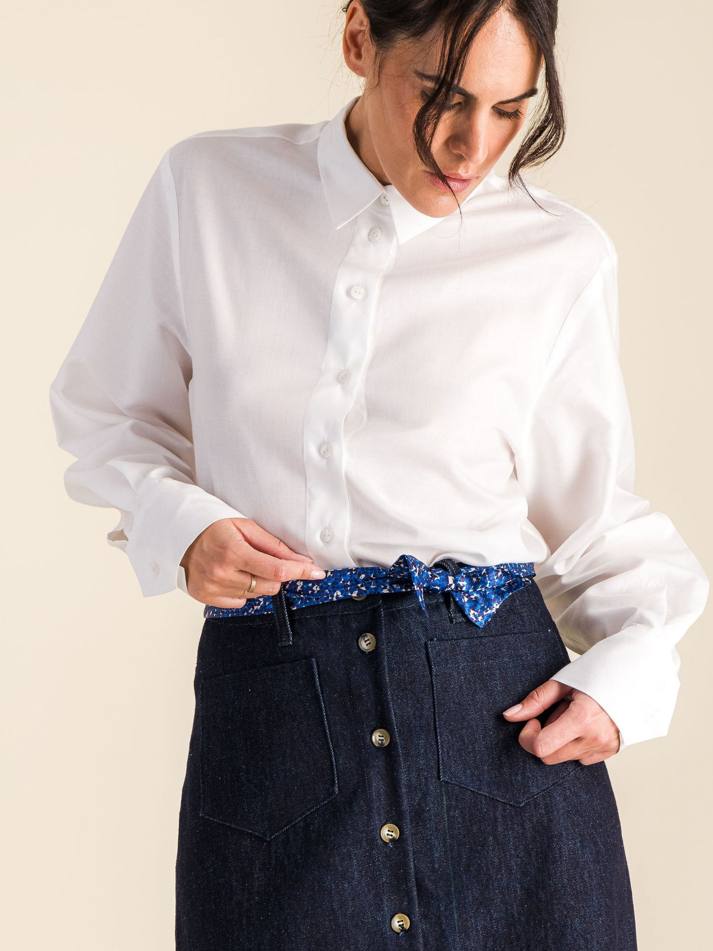 Anahide Saint André Shadi twilly coton soie made in France