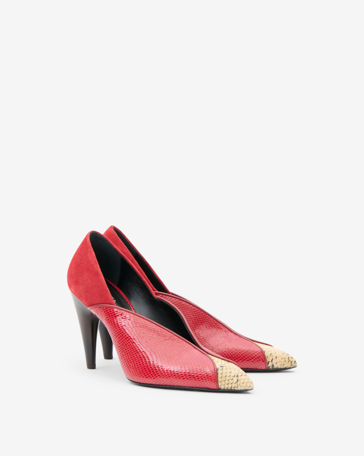 Isabel Marant Luza escarpins rouge python talon 9cm