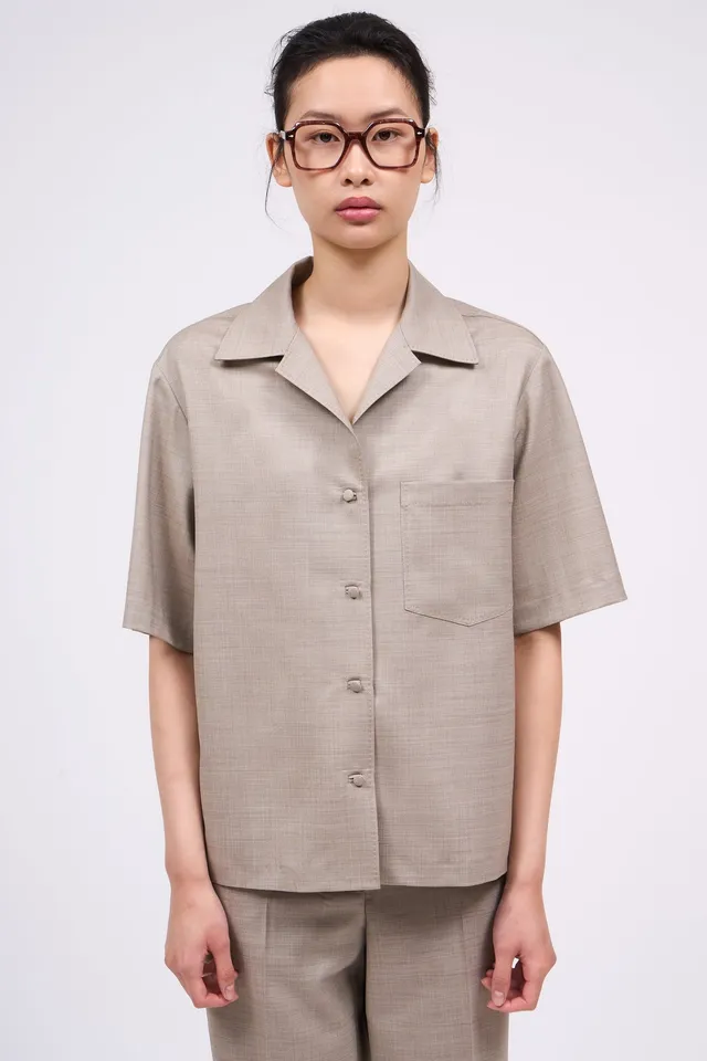 Paul & Joe Phoeby chemise large laine vierge manches courtes