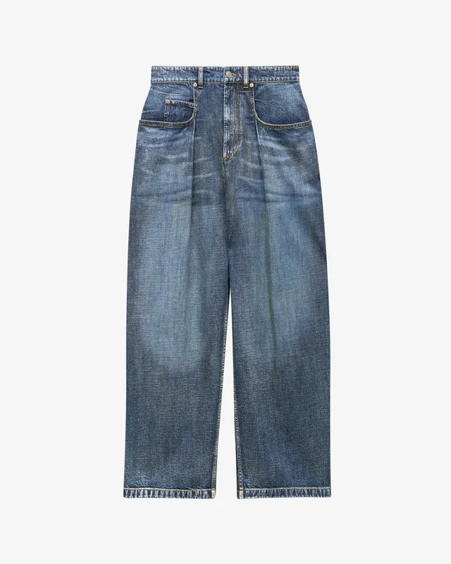 Isabel Marant Janael jean denim bleu foncé taille haute