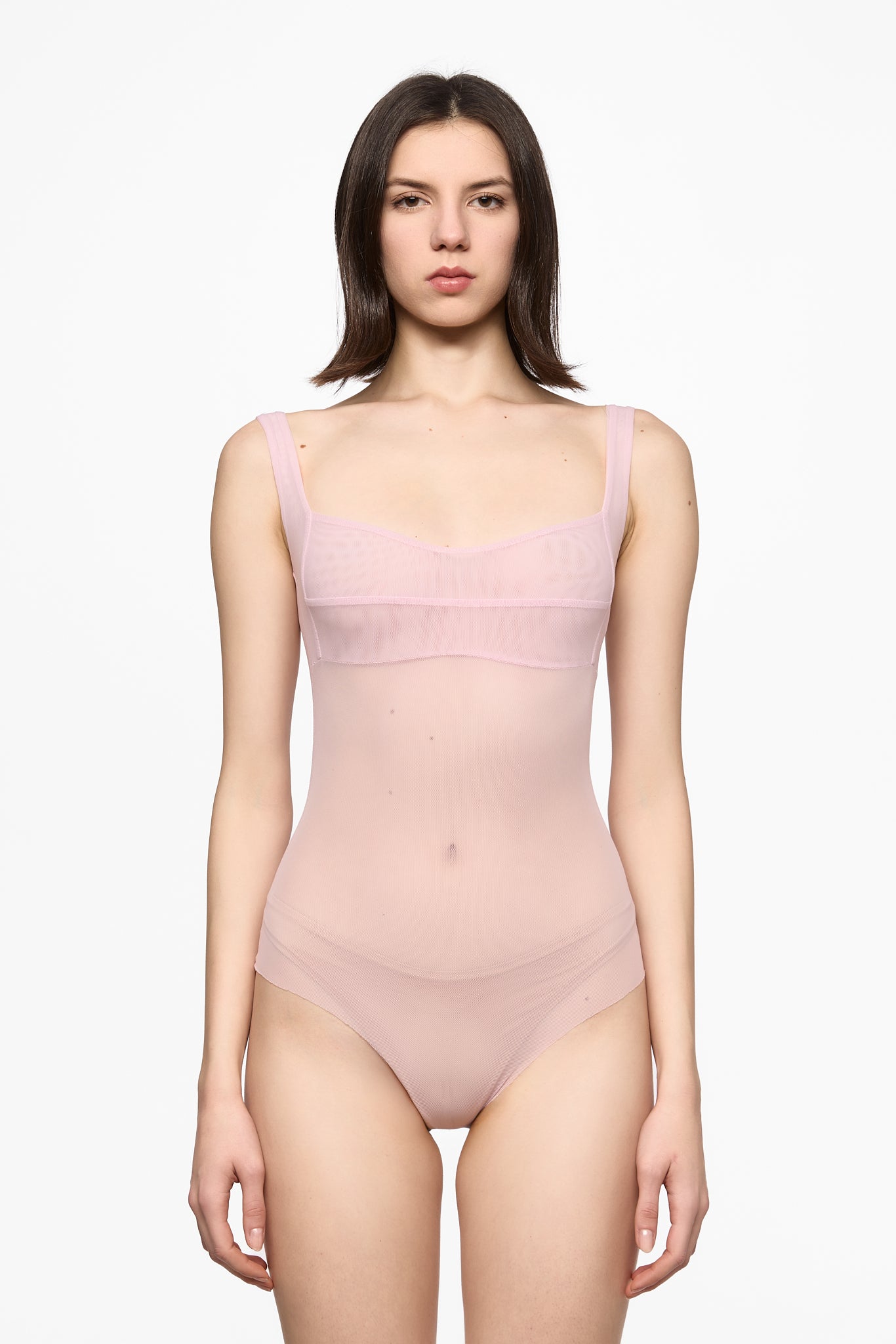 ATU Body Couture Pink Mesh Corset Bodysuit body rose S