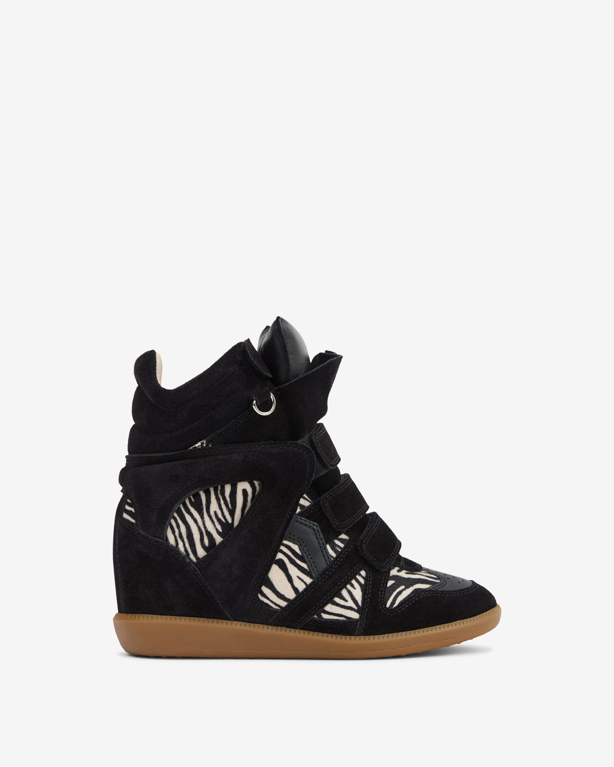 Isabel Marant Bekett Ring baskets compensées noir zèbre