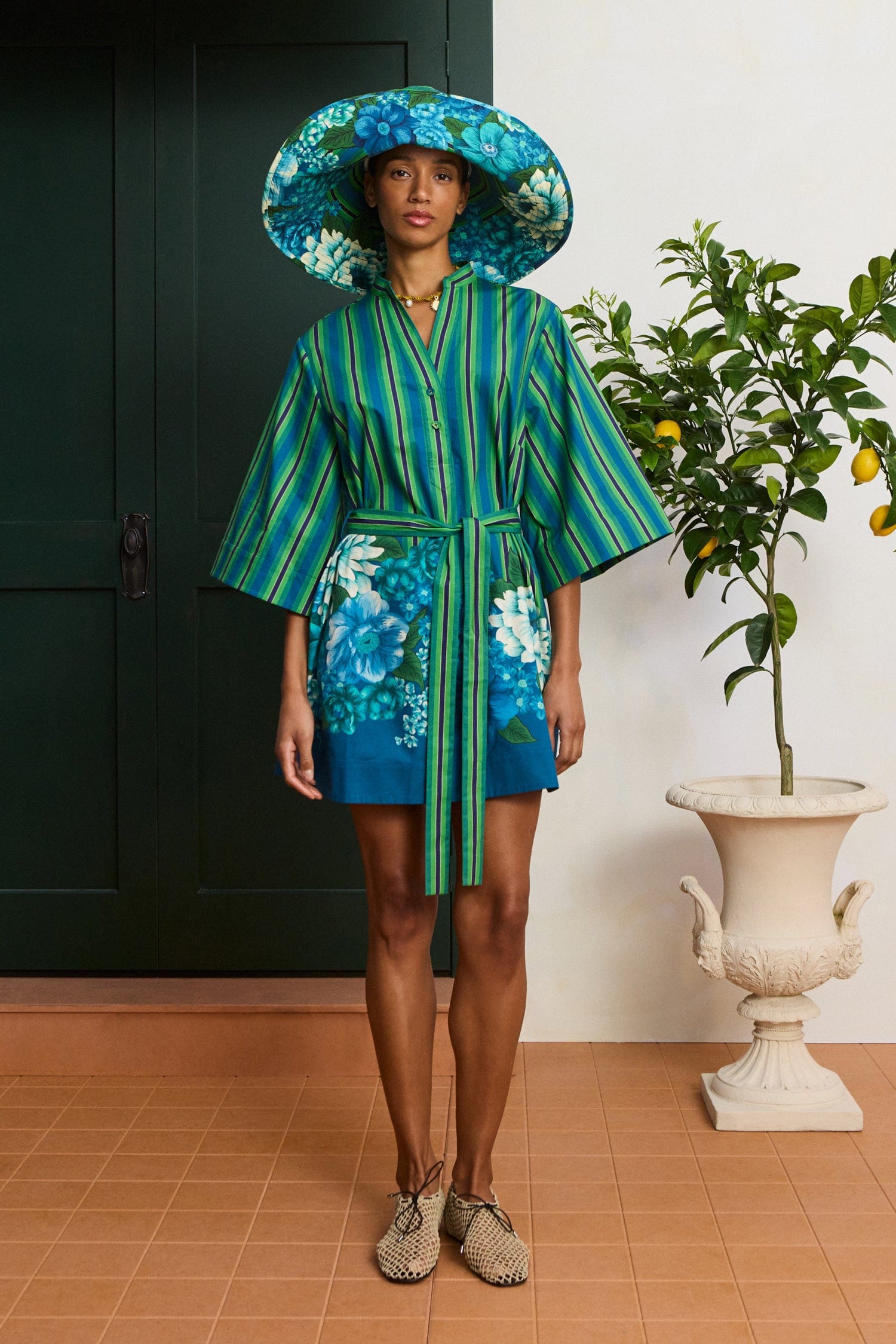 Alemais Margo Mini robe coton bio rayures fleurs