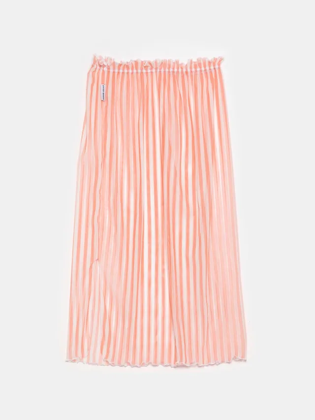 Ester Manas Peach Striped Easy Skirt jupe pêche rayée