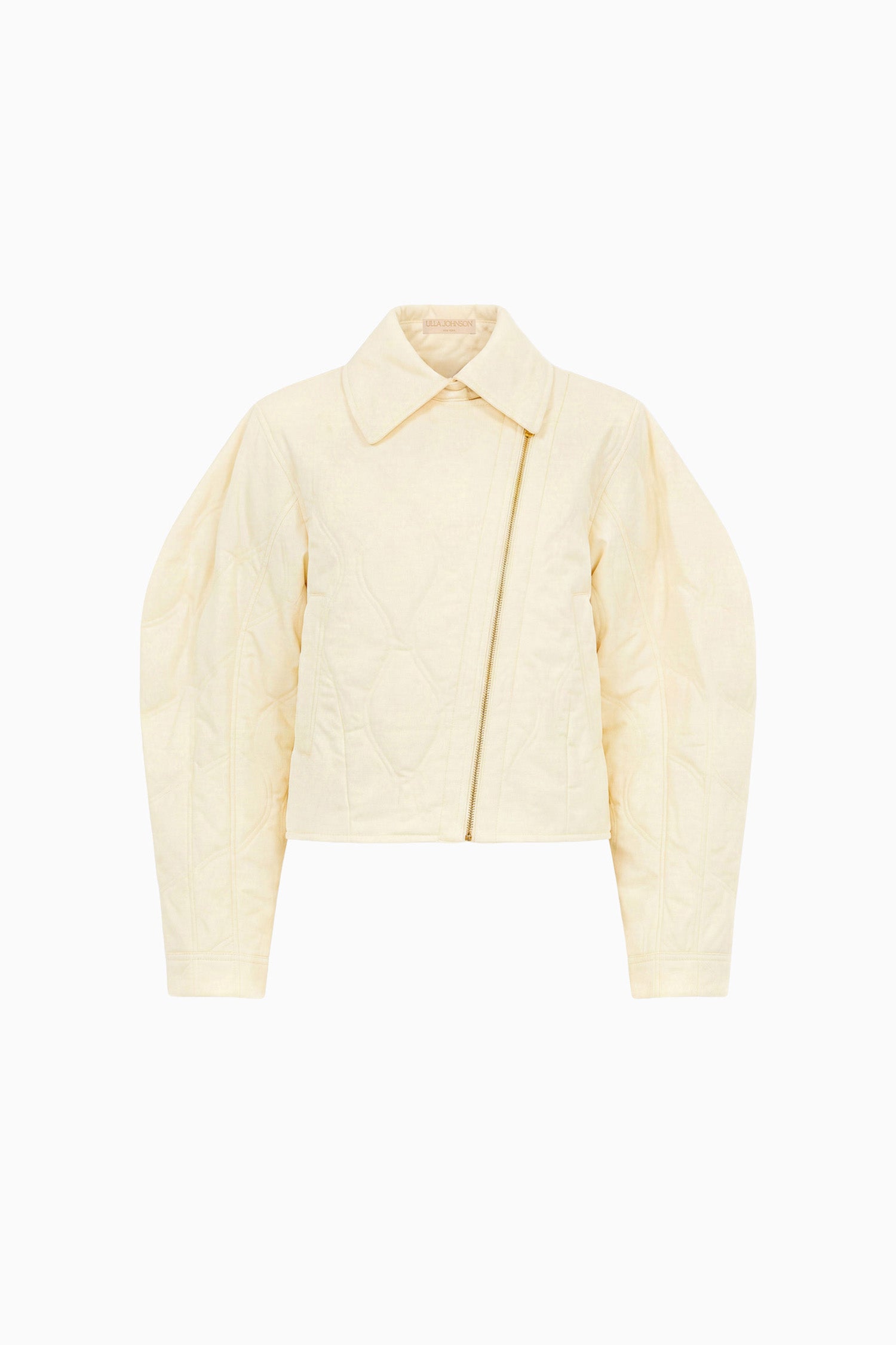 Ulla Johnson Leonie veste matelassée Butter jaune cropped