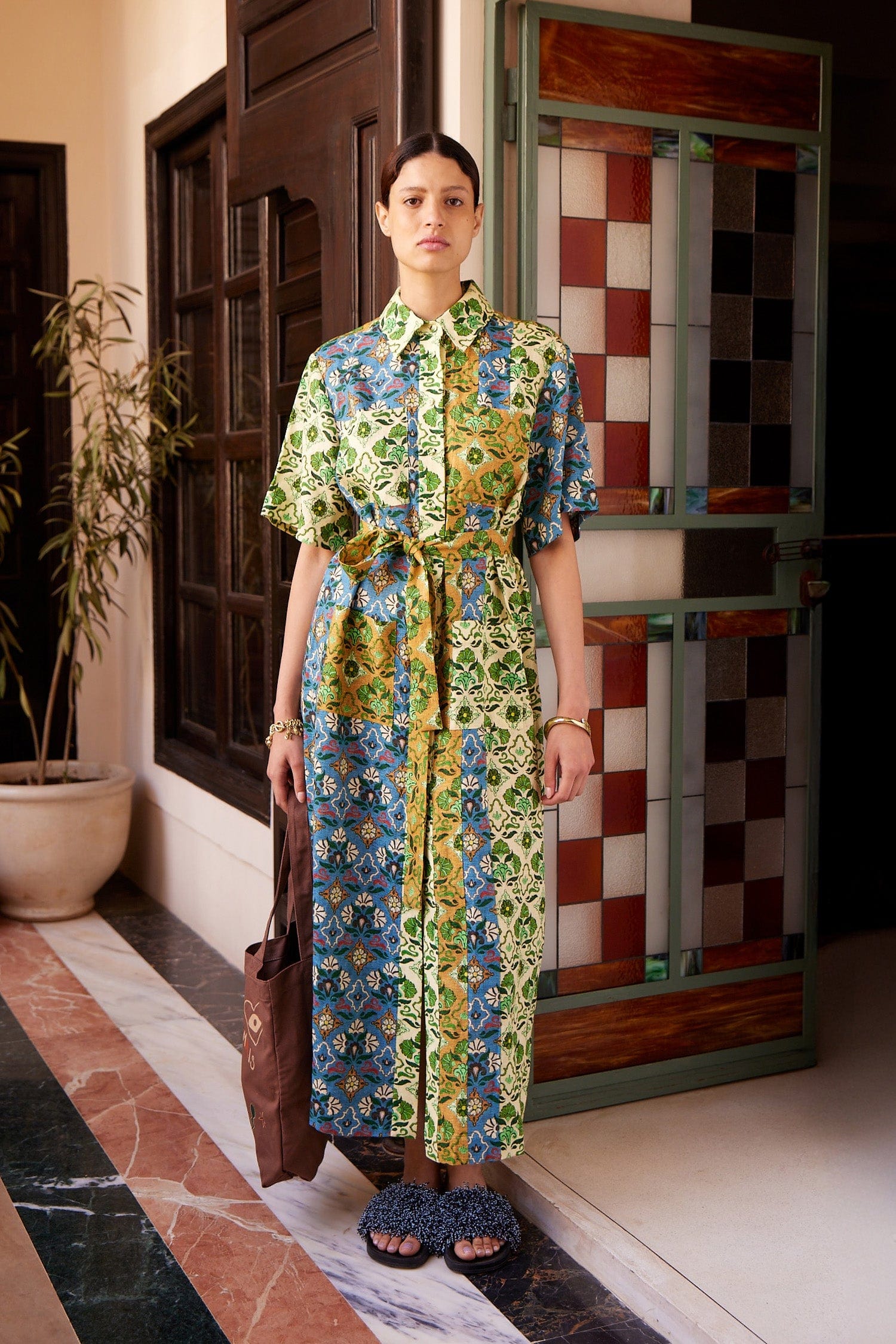 Alemäis Ali Spliced Shirtdress robe chemise lin