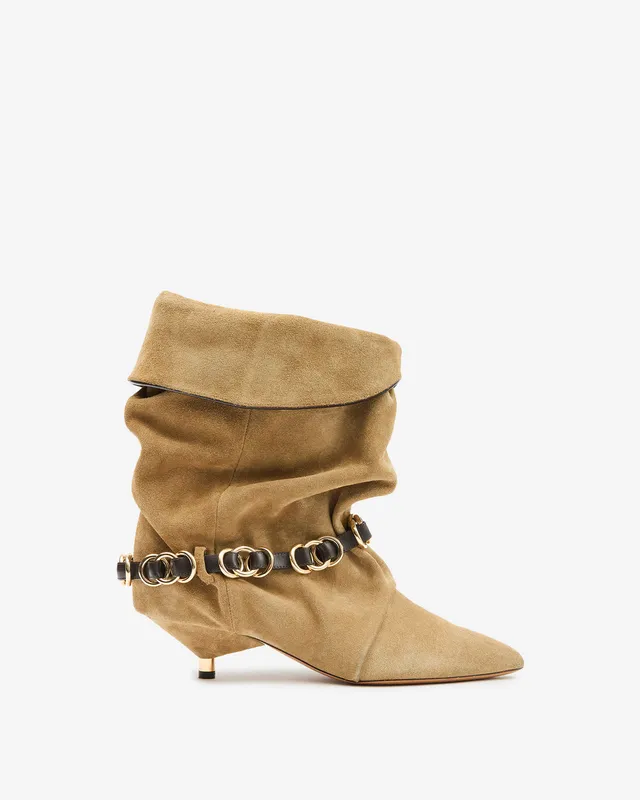 Isabel Marant Edrik BO0285FA bottines cuir taupe