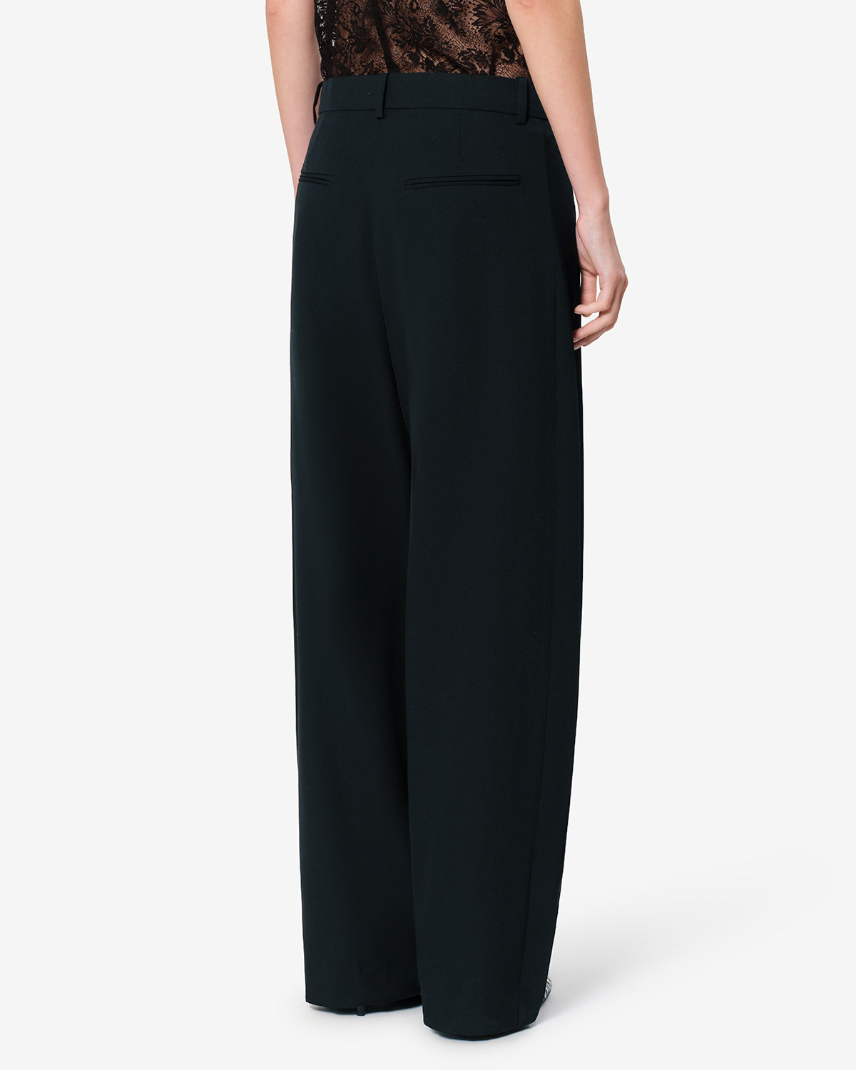 Isabel Marant Lyda PA0803 pantalon noir laine large
