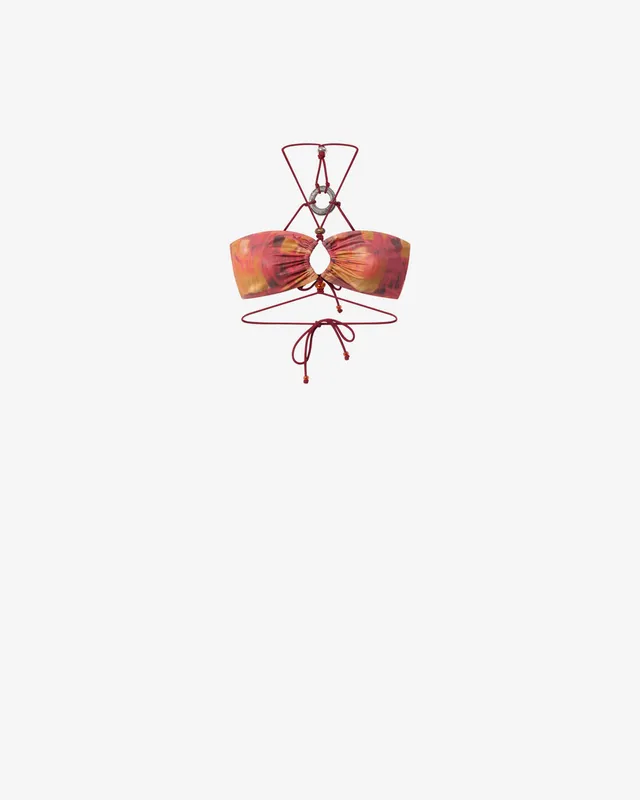 Isabel Marant Analia haut maillot orange 34 bandeau