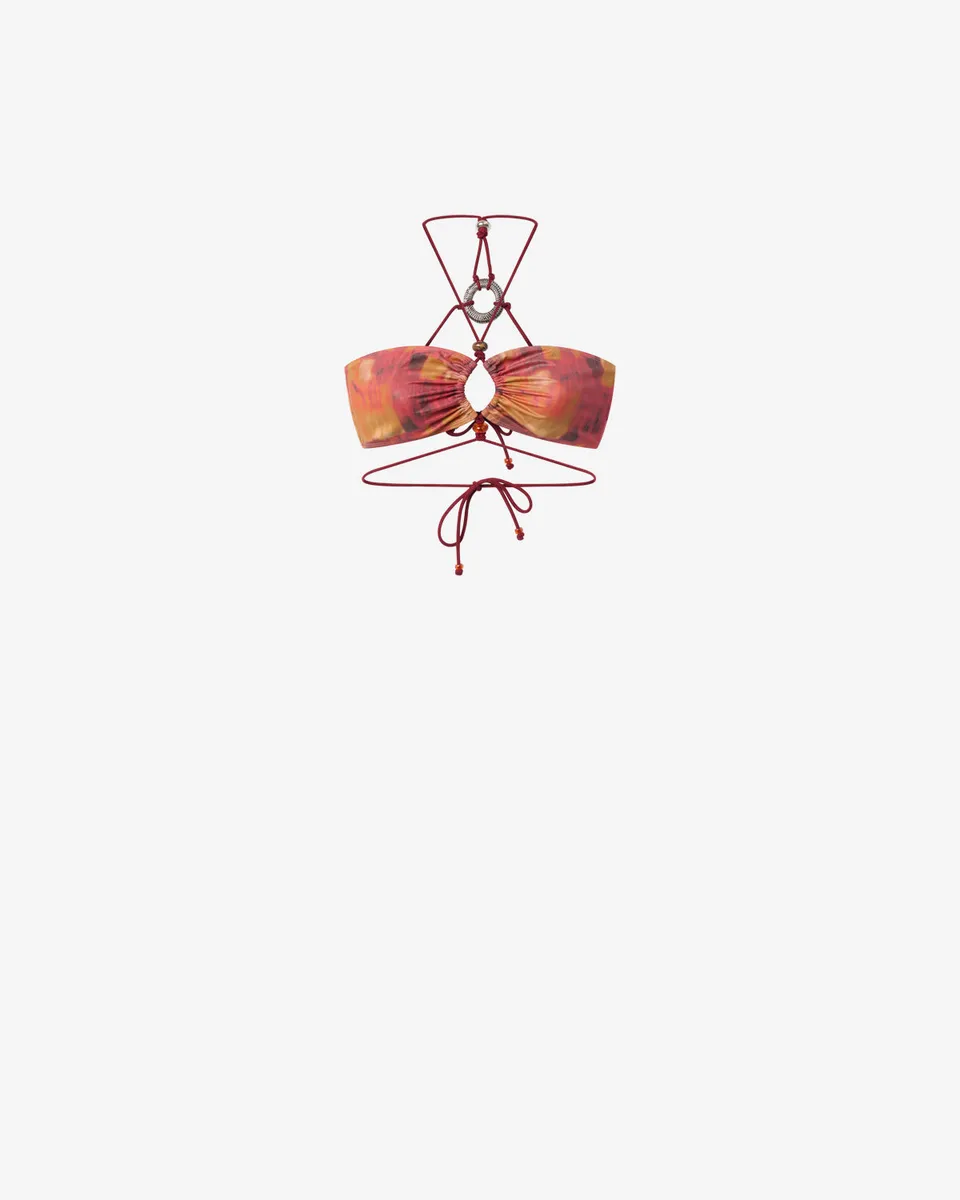 Isabel Marant Analia haut maillot orange 34 bandeau