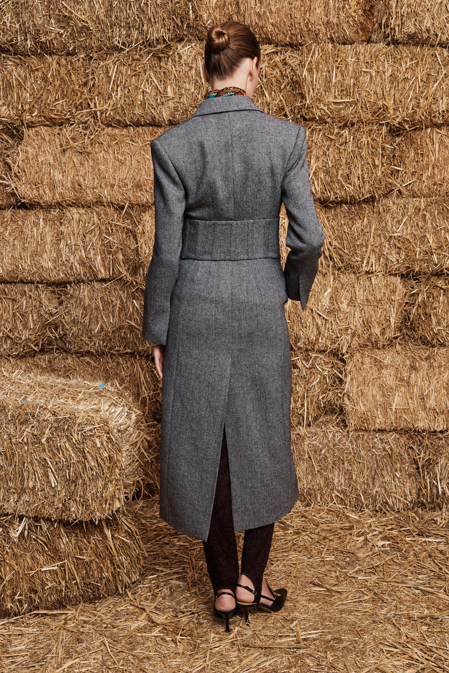 Alemais Henri manteau long laine corset