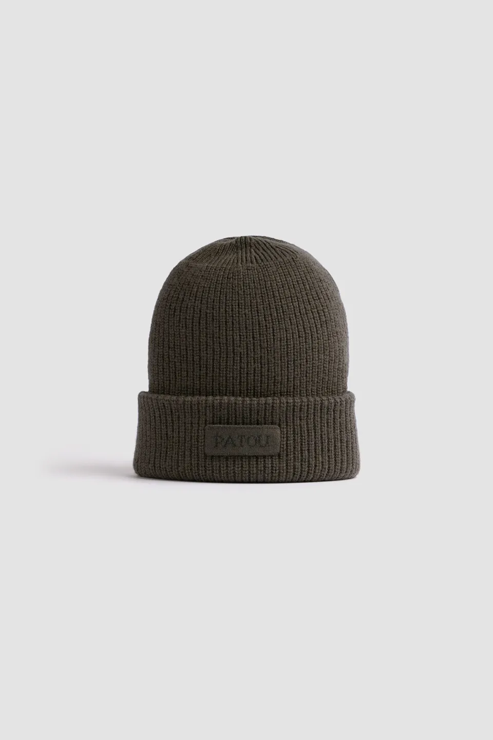 Patou bonnet laine durable Kaki TU côtelé