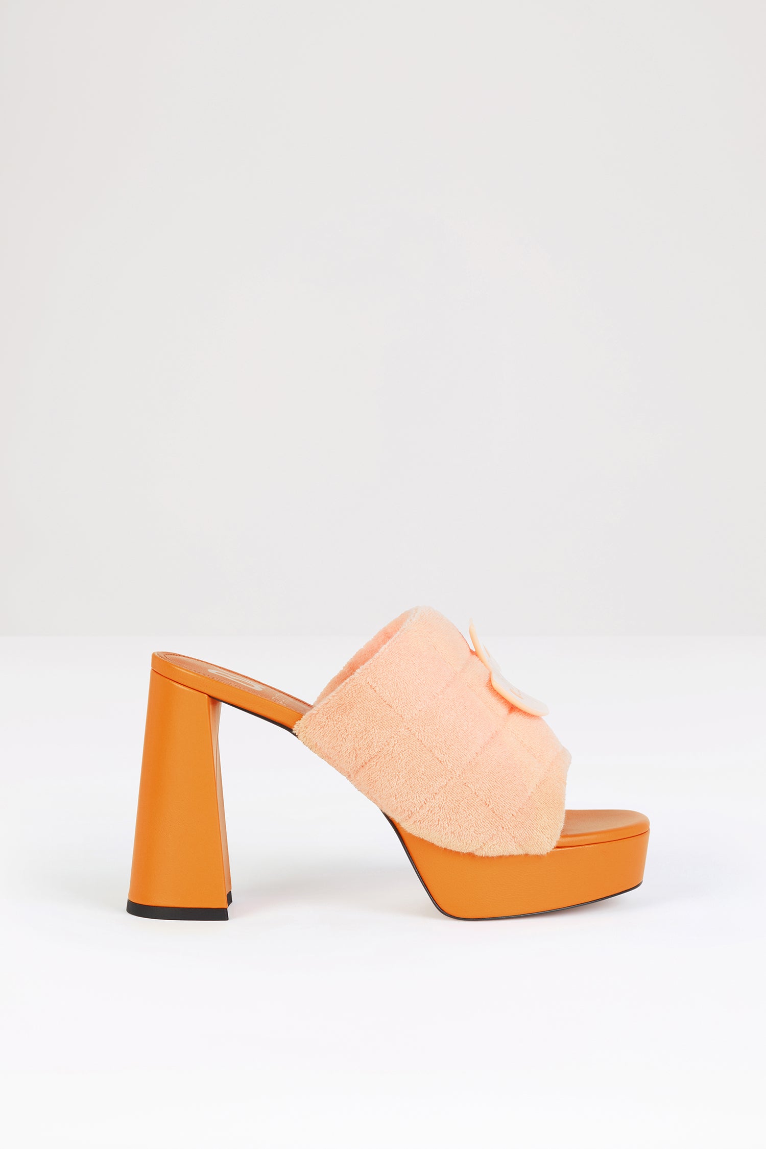 Patou P24SP0110163216A mules pêche talon 11 cm éponge