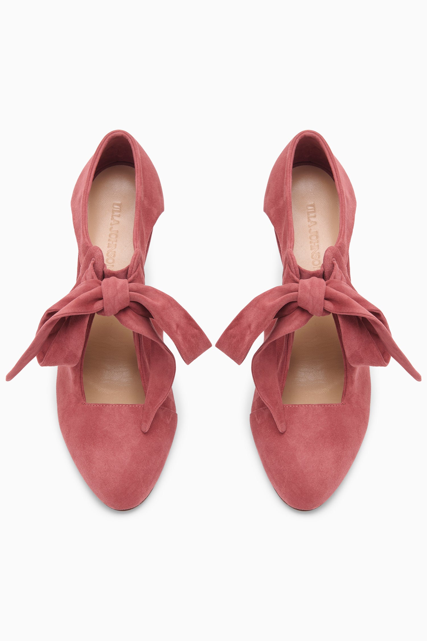 Ulla Johnson Ingrid Escarpins suède Fig nœud 75mm