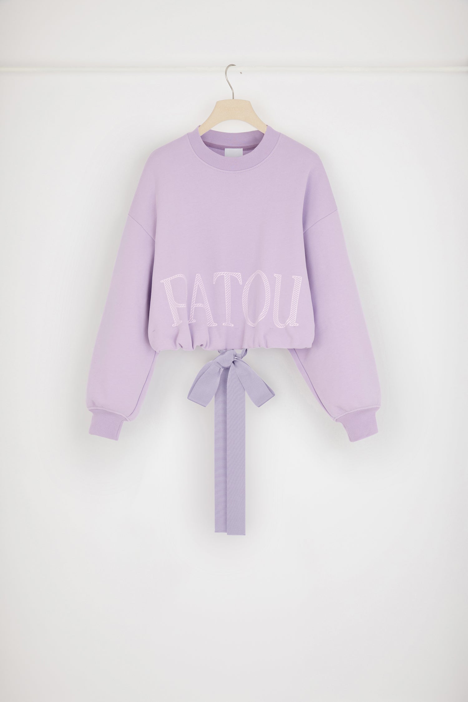 Patou JE054 sweat cropped lilas XS-XXL coton bio