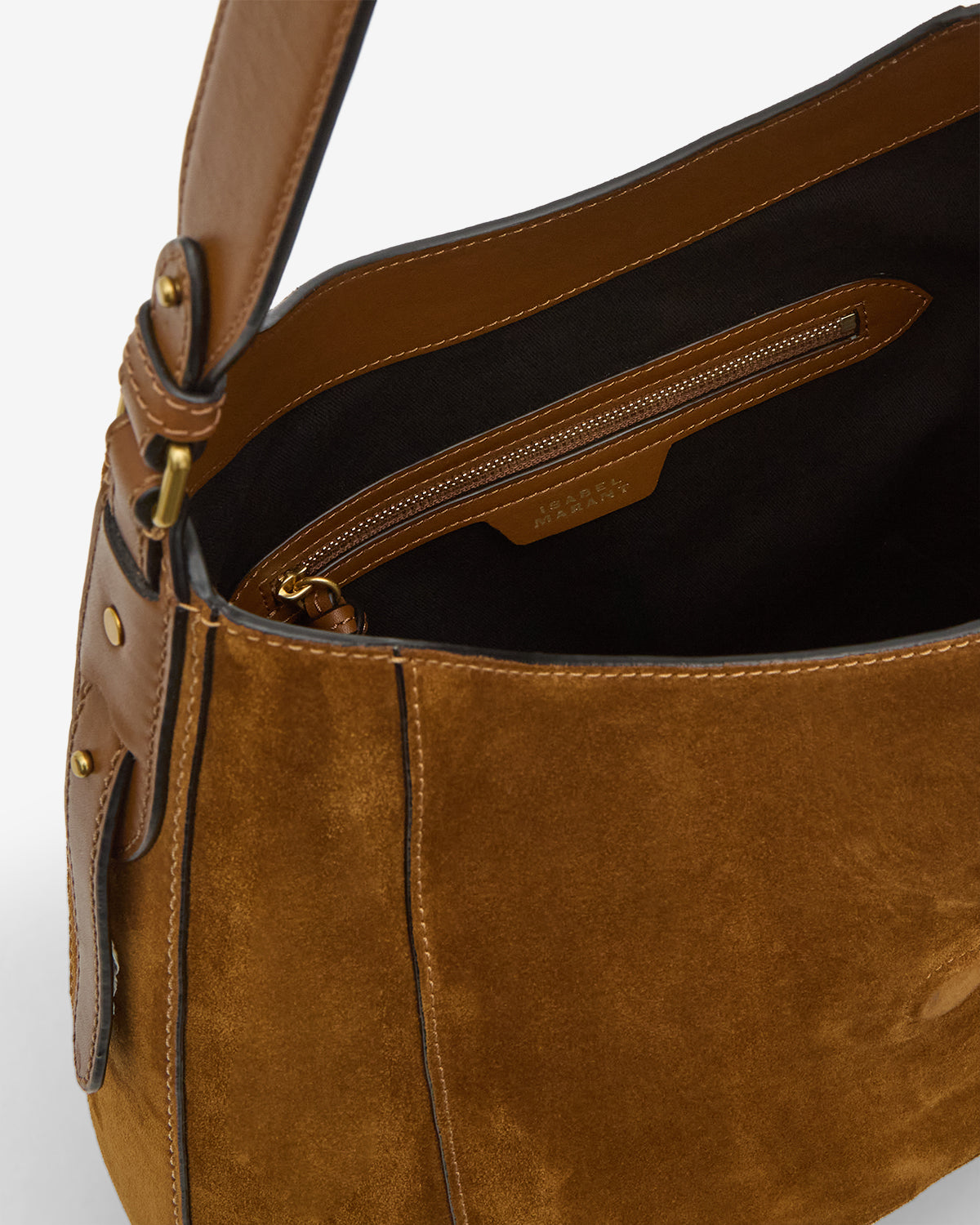 Isabel Marant Altay sac hobo cuir velours cognac