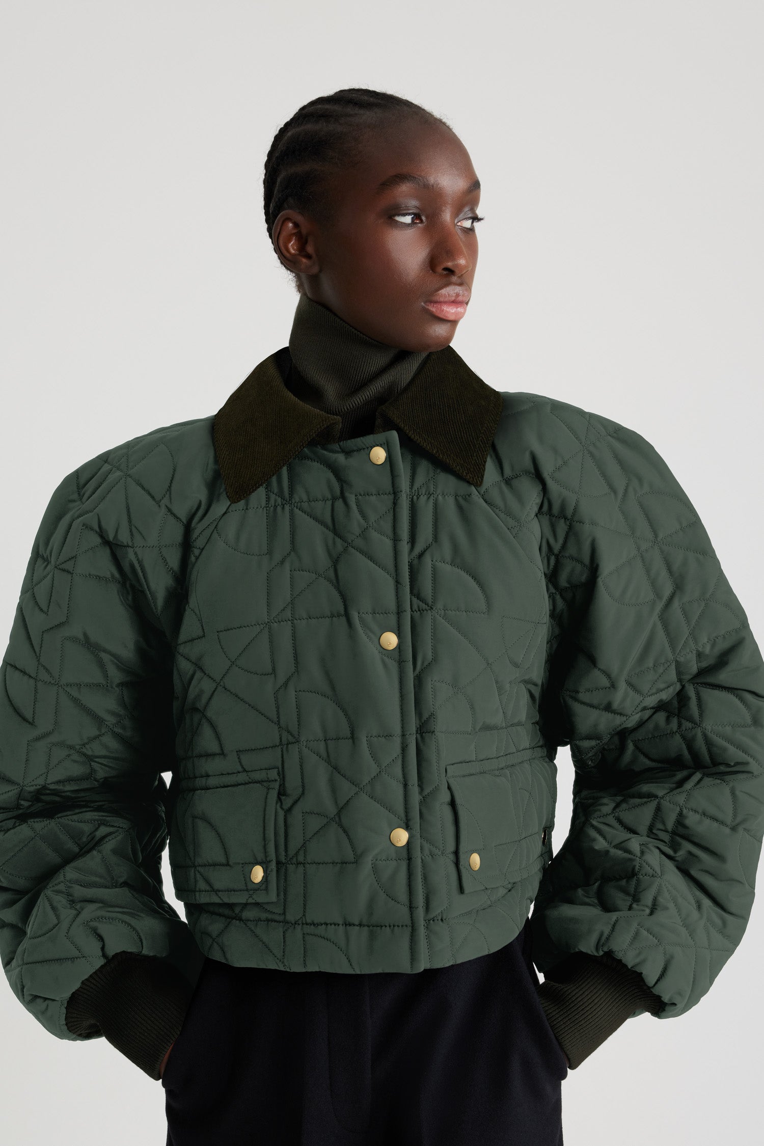 Patou Jackets OU0270188754B bomber nylon vert 34-44