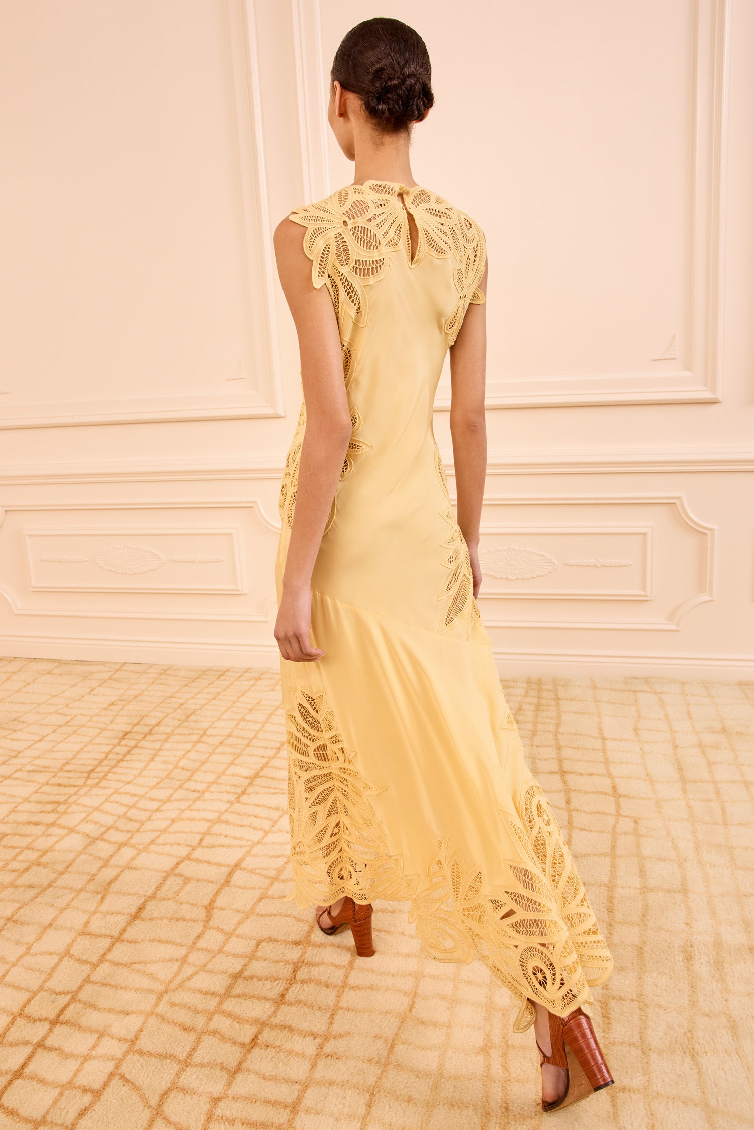 Ulla Johnson Idra robe jaune dandelion maxi