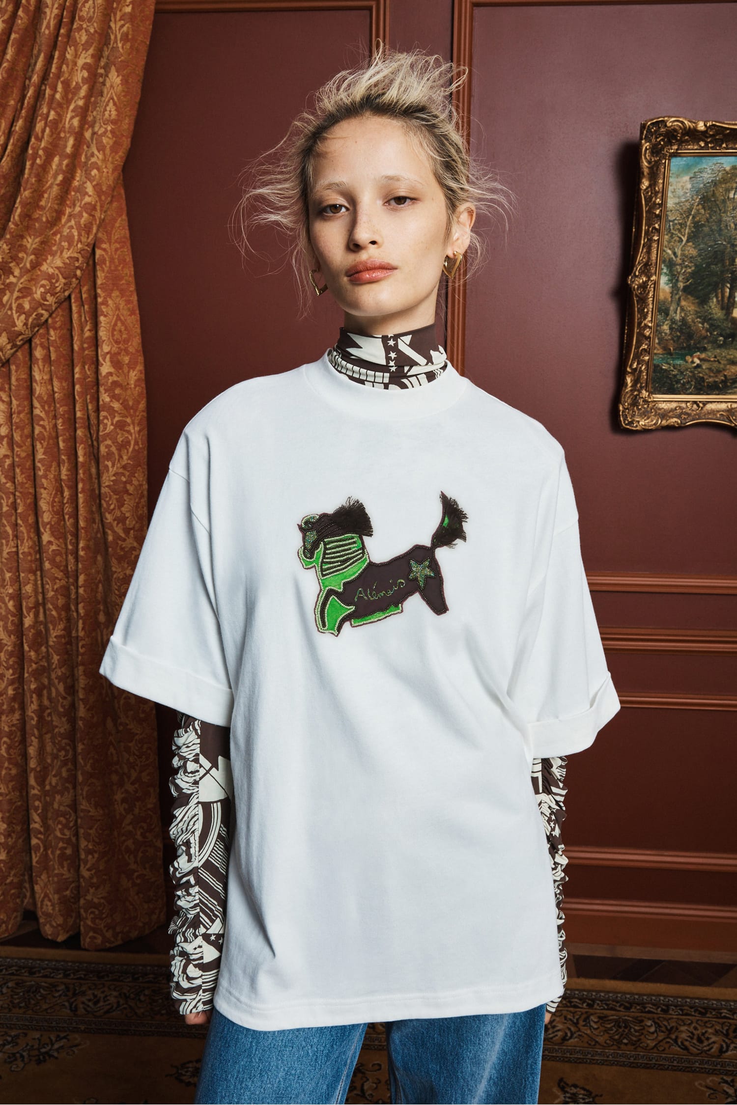 Alemais Tangible Love t-shirt coton bio brodé