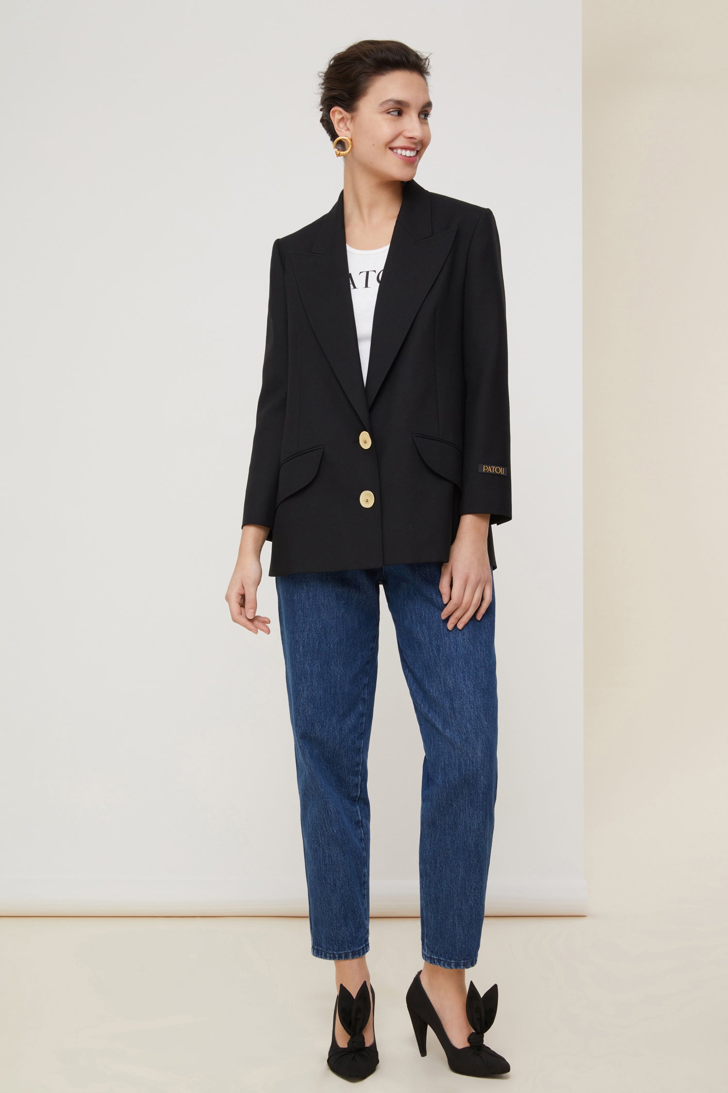Patou Denim TR008 pantalon carrot bleu indigo denim bio