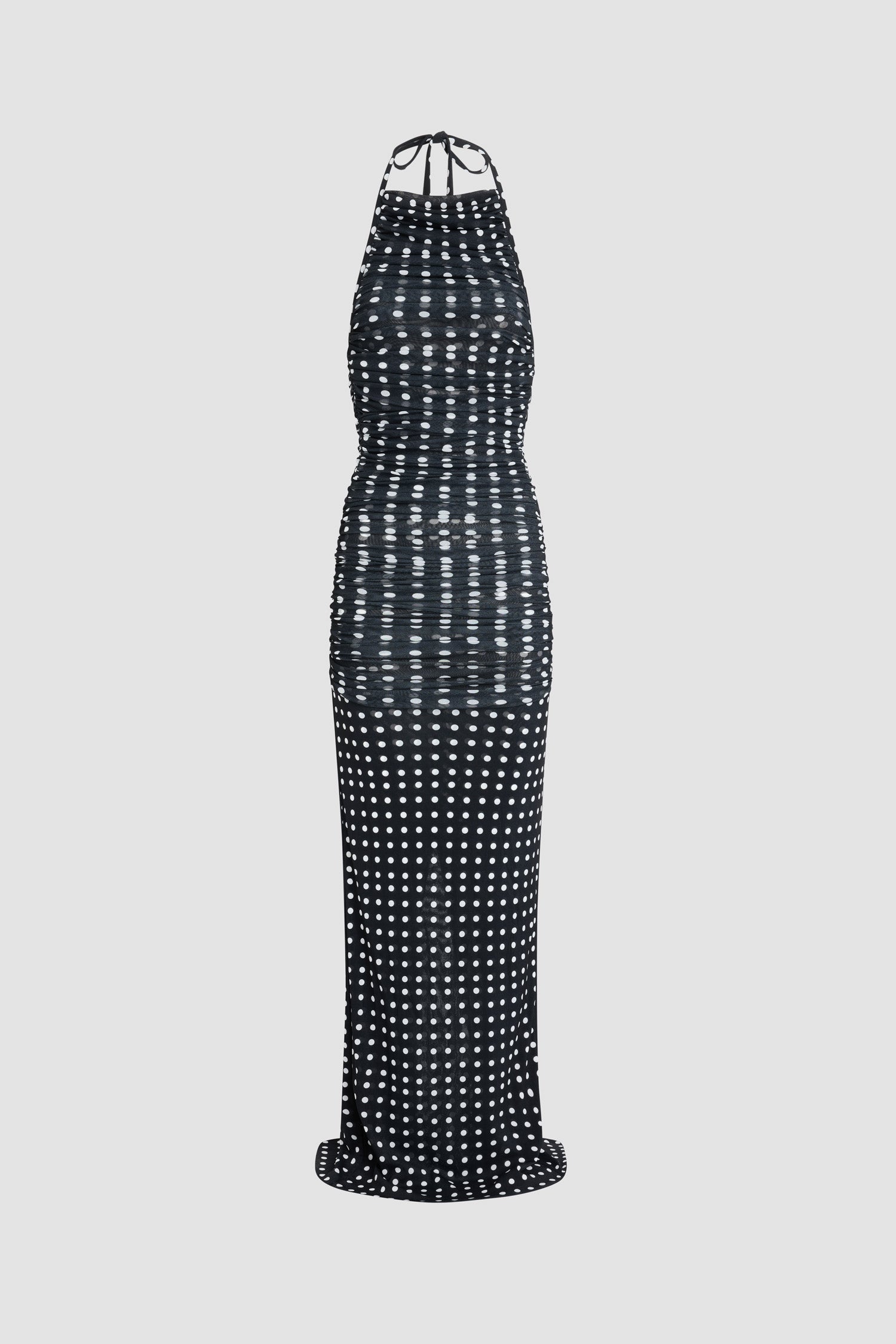 Patou DR250 robe longue pois bleu nuit
