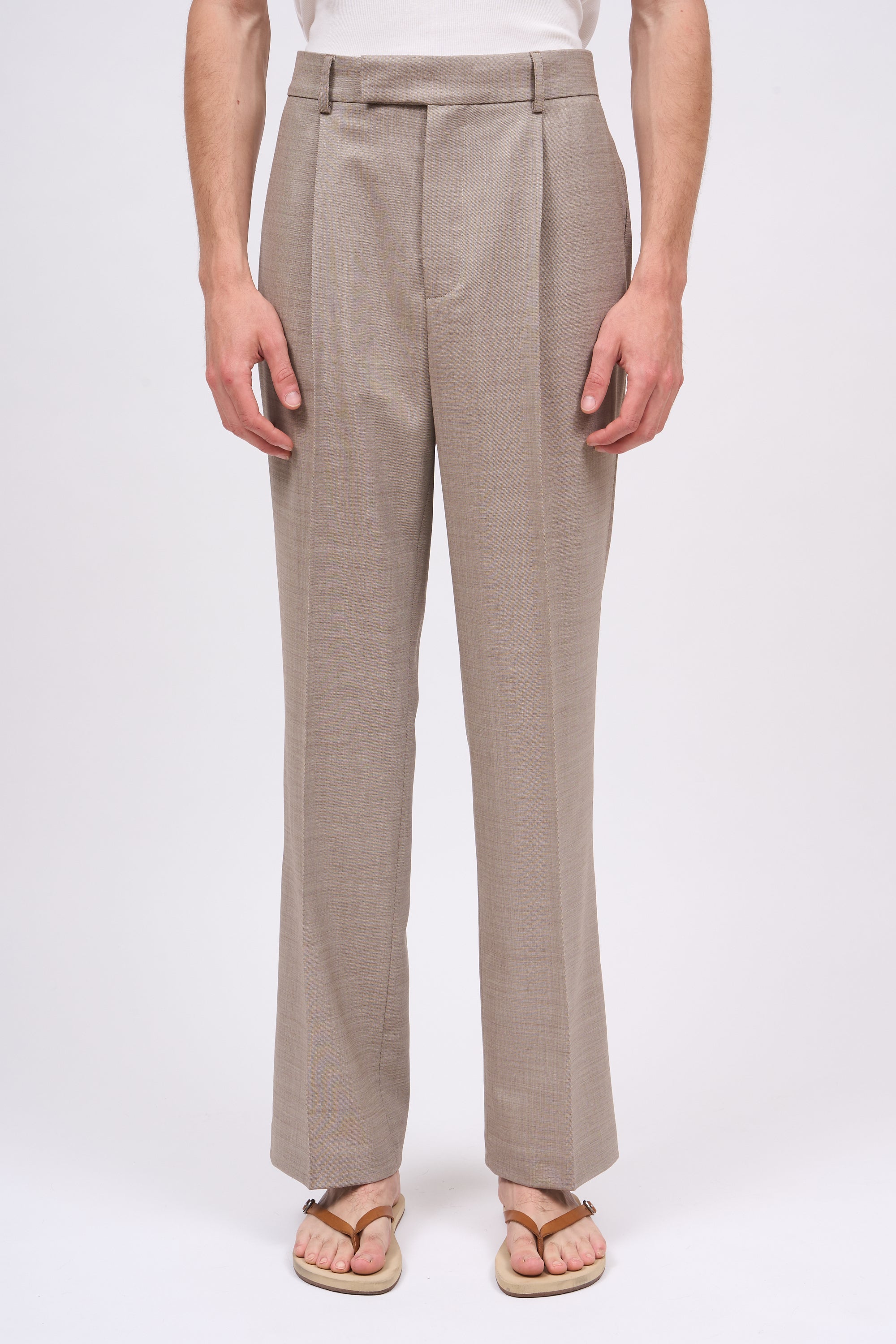 Paul & Joe Tailoring pantalon Gordon laine vierge beige