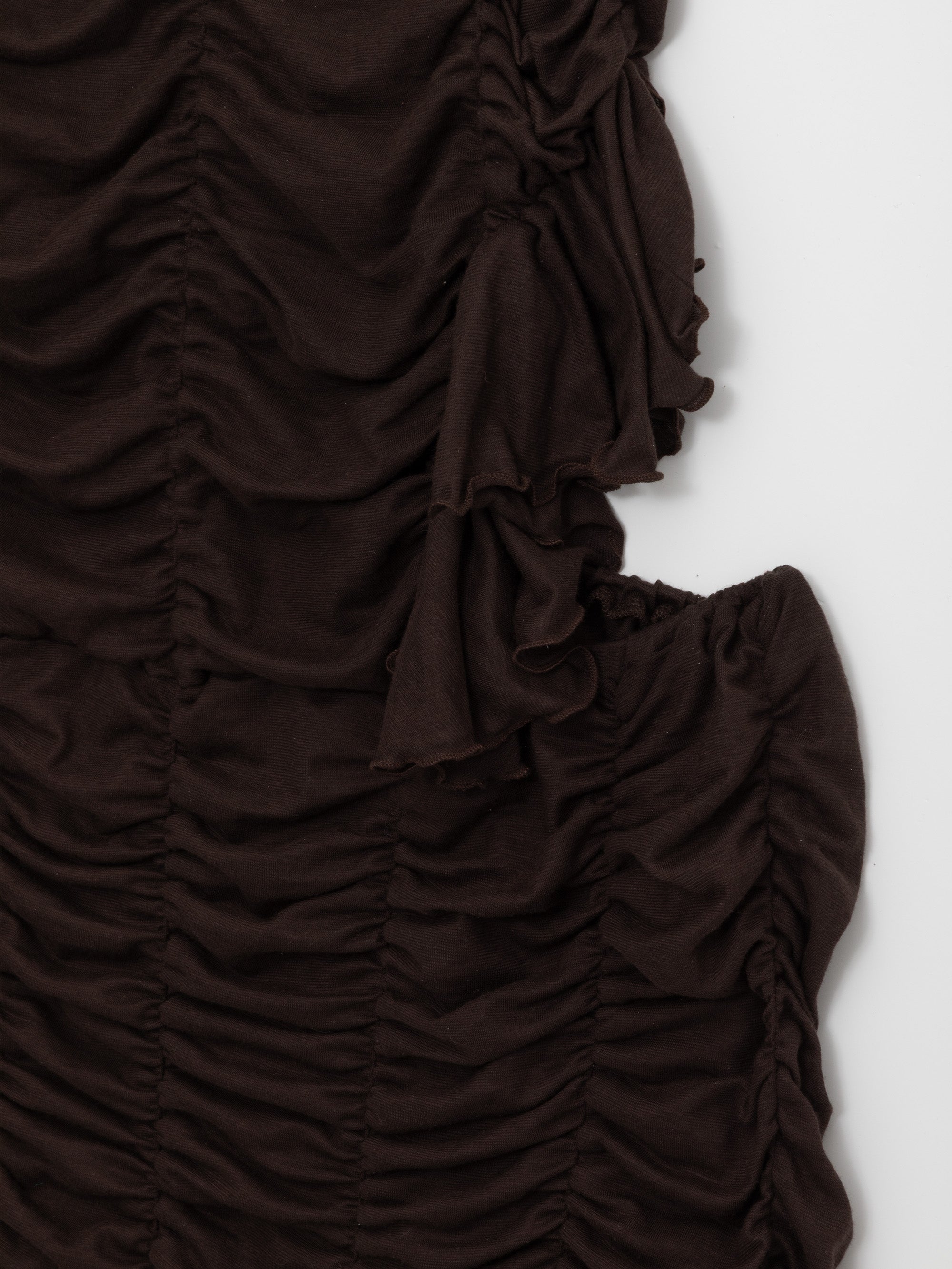 Ester Manas Chocolat Signature Robe marron jersey Regular
