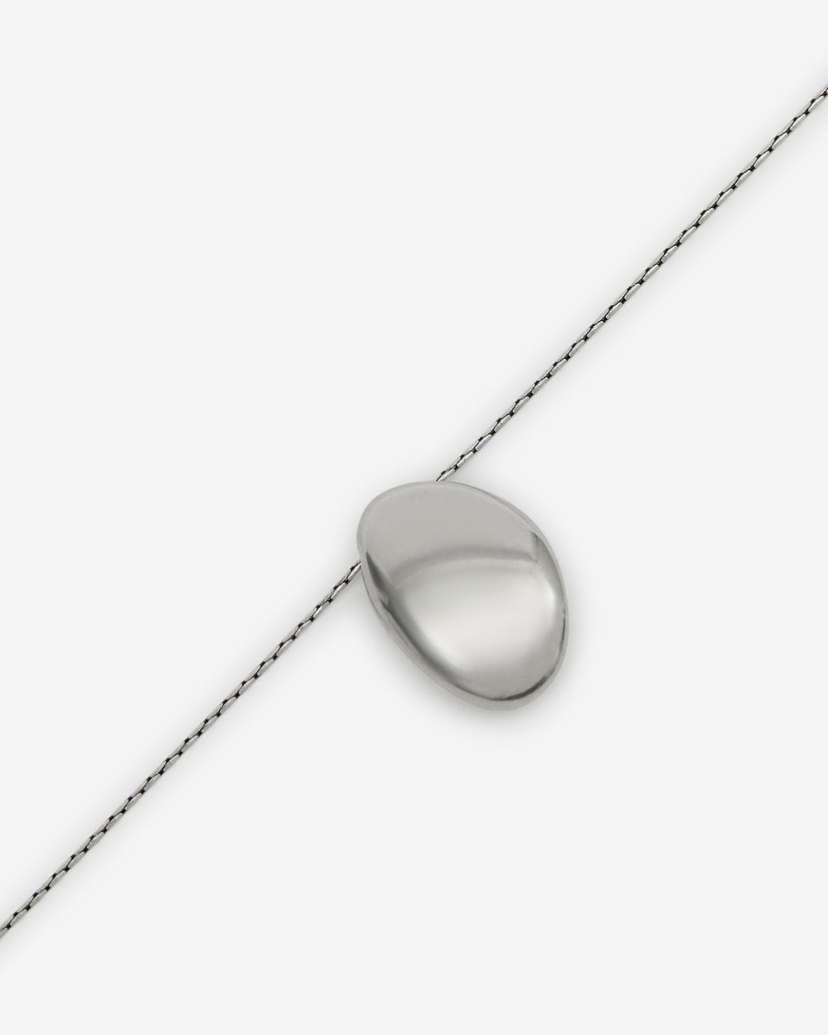 Isabel Marant Shiny Day Man collier galet argent laiton