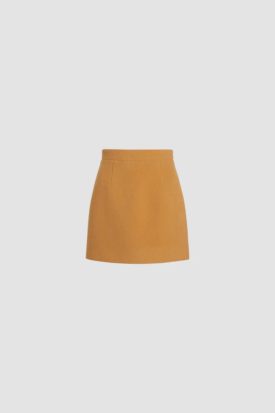 Patou H24SK0720183109B mini jupe laine biscuit