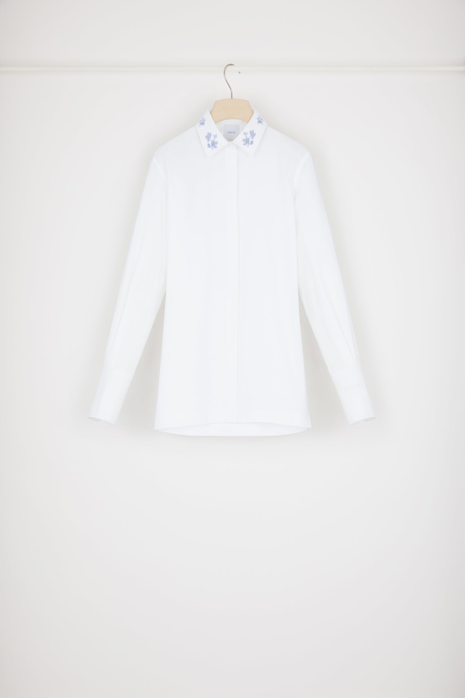 Patou H22BL019 chemise coton bio col brodé blanc 34-44