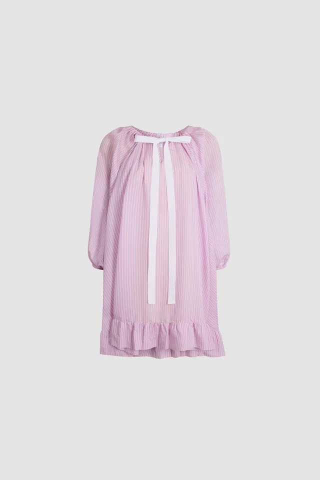 Patou SP079 Robe plage lyocell soie Eden Beach rayée