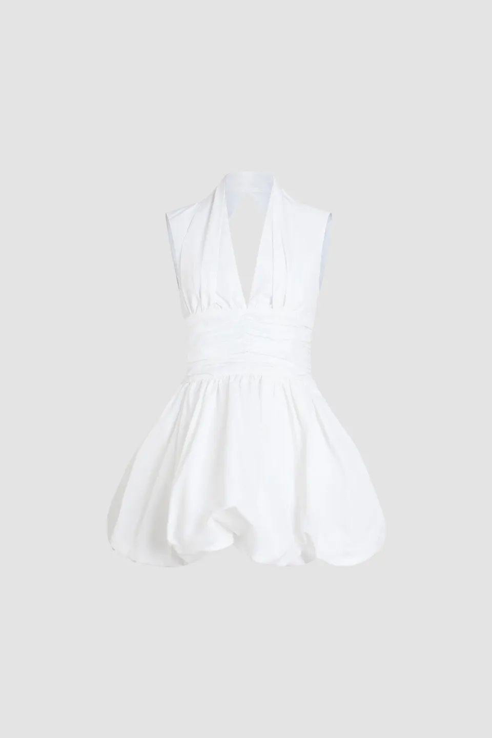 Patou Robe Mini Dos Nu Faille Recyclée Blanche DR176