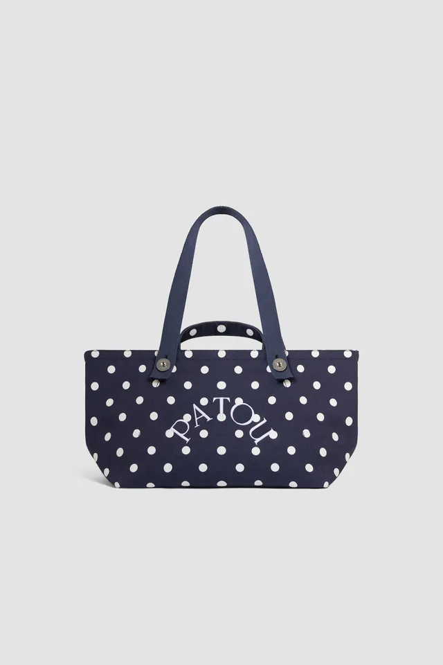 Patou Bags AC131 Trapeze Tote bag coton bio Bleu Meteorite TU