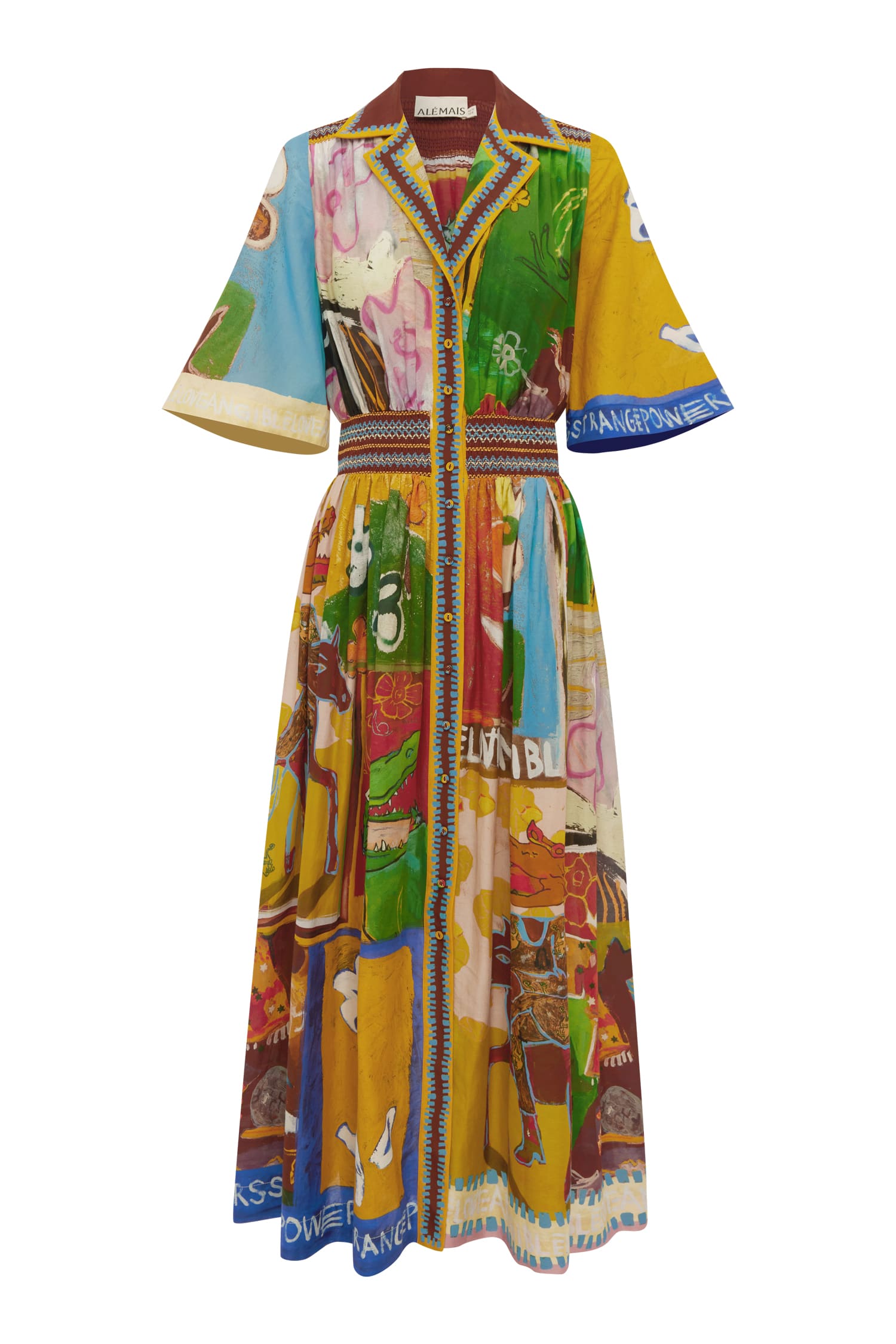 Alemaïs Mlak robe chemise midi coton taille 6 AU