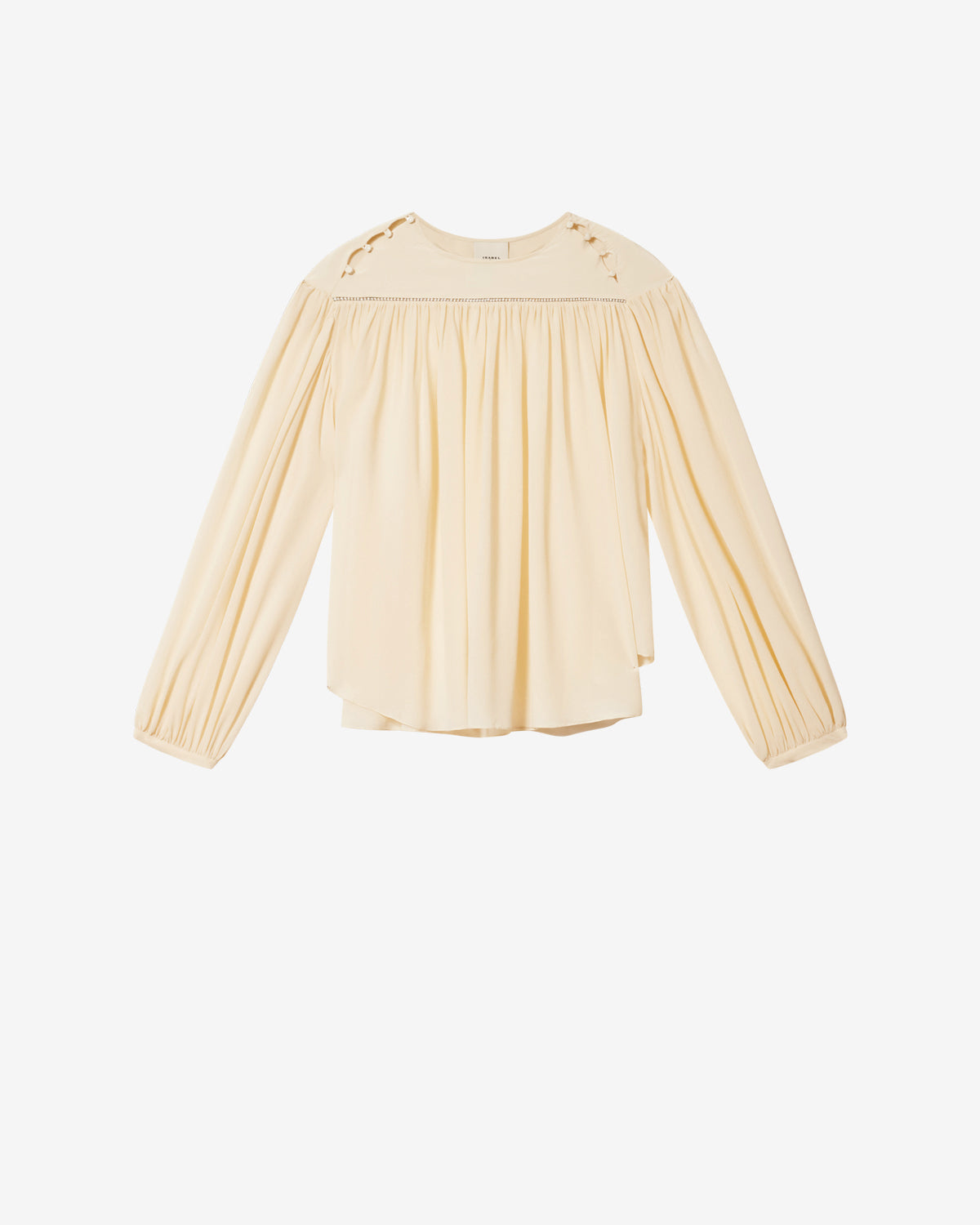 Isabel Marant Nuna HT0941FA blouse écru soie fluide