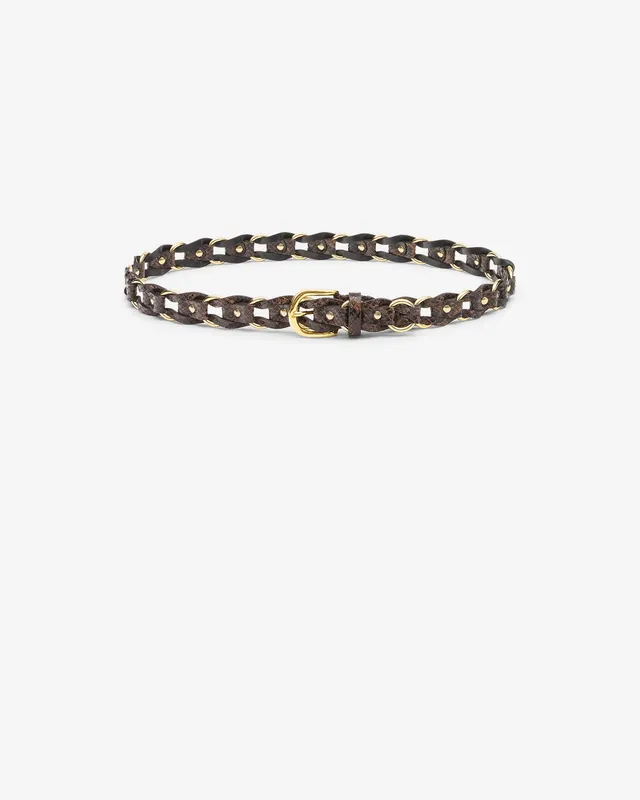 Isabel Marant Bali ceinture cuir mocha 3 cm