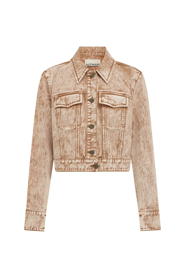 Alemaïs Spur Denim Jacket veste jean cropped coton