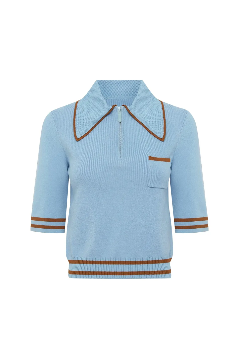 Alemaïs Noura polo maille bleu poche